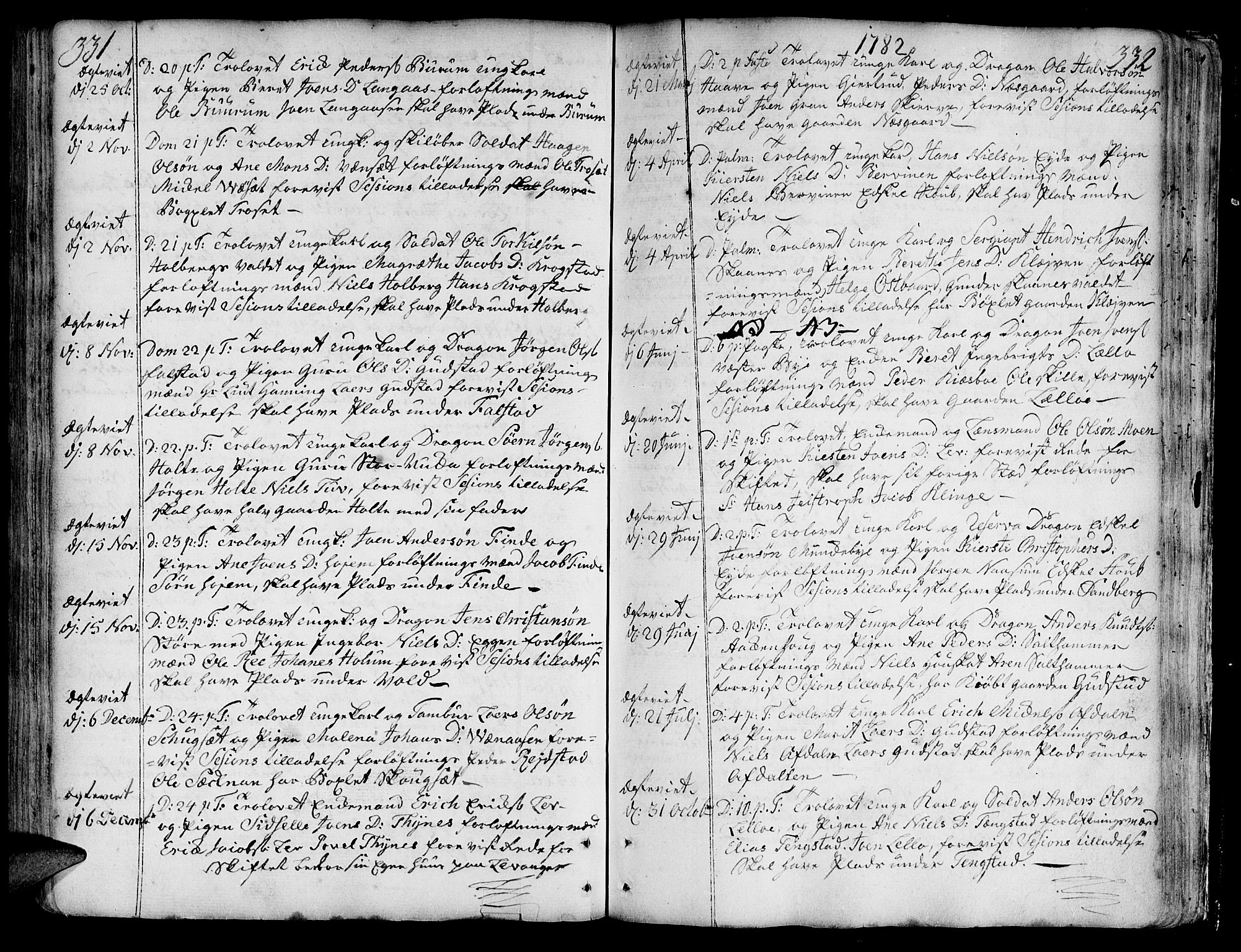 Ministerialprotokoller, klokkerbøker og fødselsregistre - Nord-Trøndelag, SAT/A-1458/717/L0141: Parish register (official) no. 717A01, 1747-1803, p. 331-332