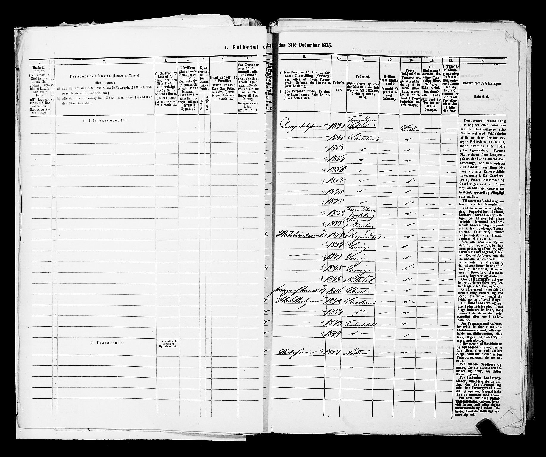 RA, 1875 census for 0301 Kristiania, 1875, p. 1023