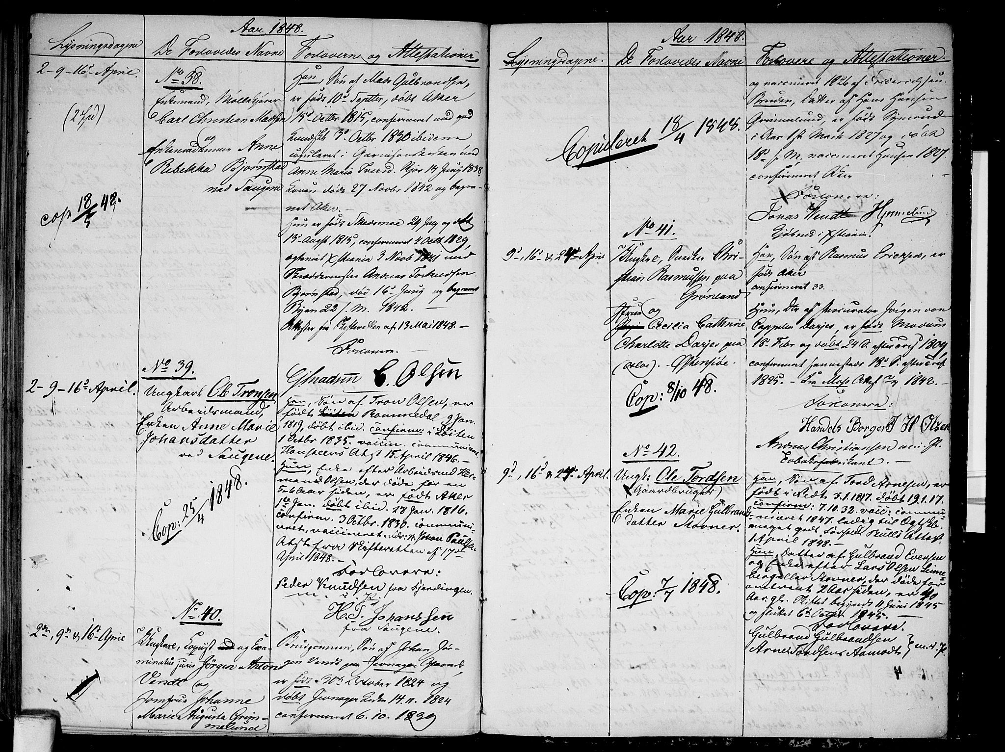 Aker prestekontor kirkebøker, AV/SAO-A-10861/H/L0003: Banns register no. 3, 1845-1848