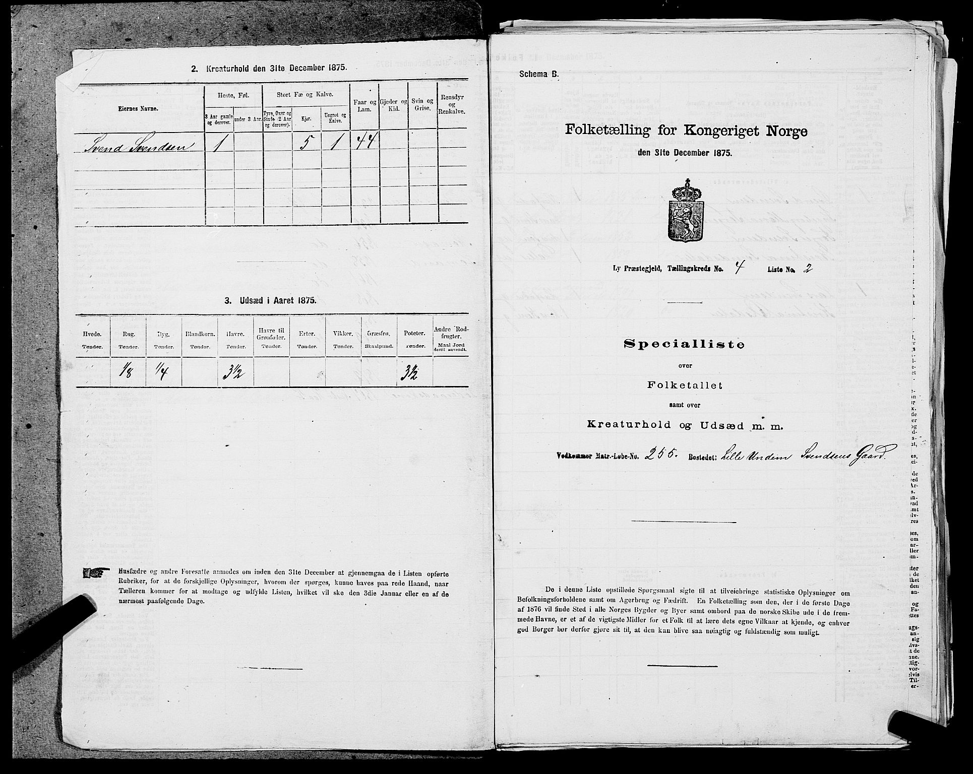 SAST, 1875 census for 1121P Lye, 1875, p. 474