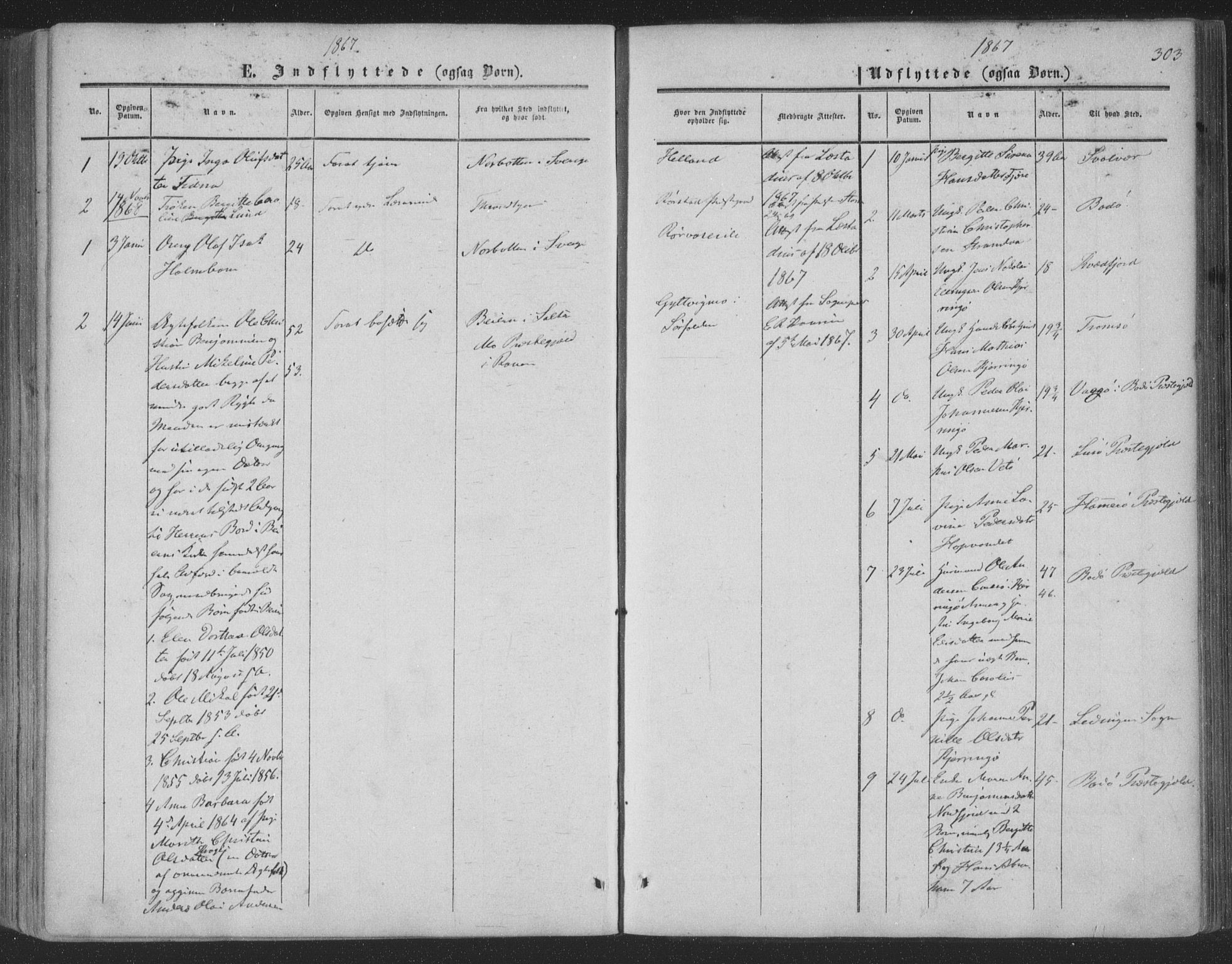 Ministerialprotokoller, klokkerbøker og fødselsregistre - Nordland, AV/SAT-A-1459/853/L0770: Parish register (official) no. 853A09, 1857-1870, p. 303