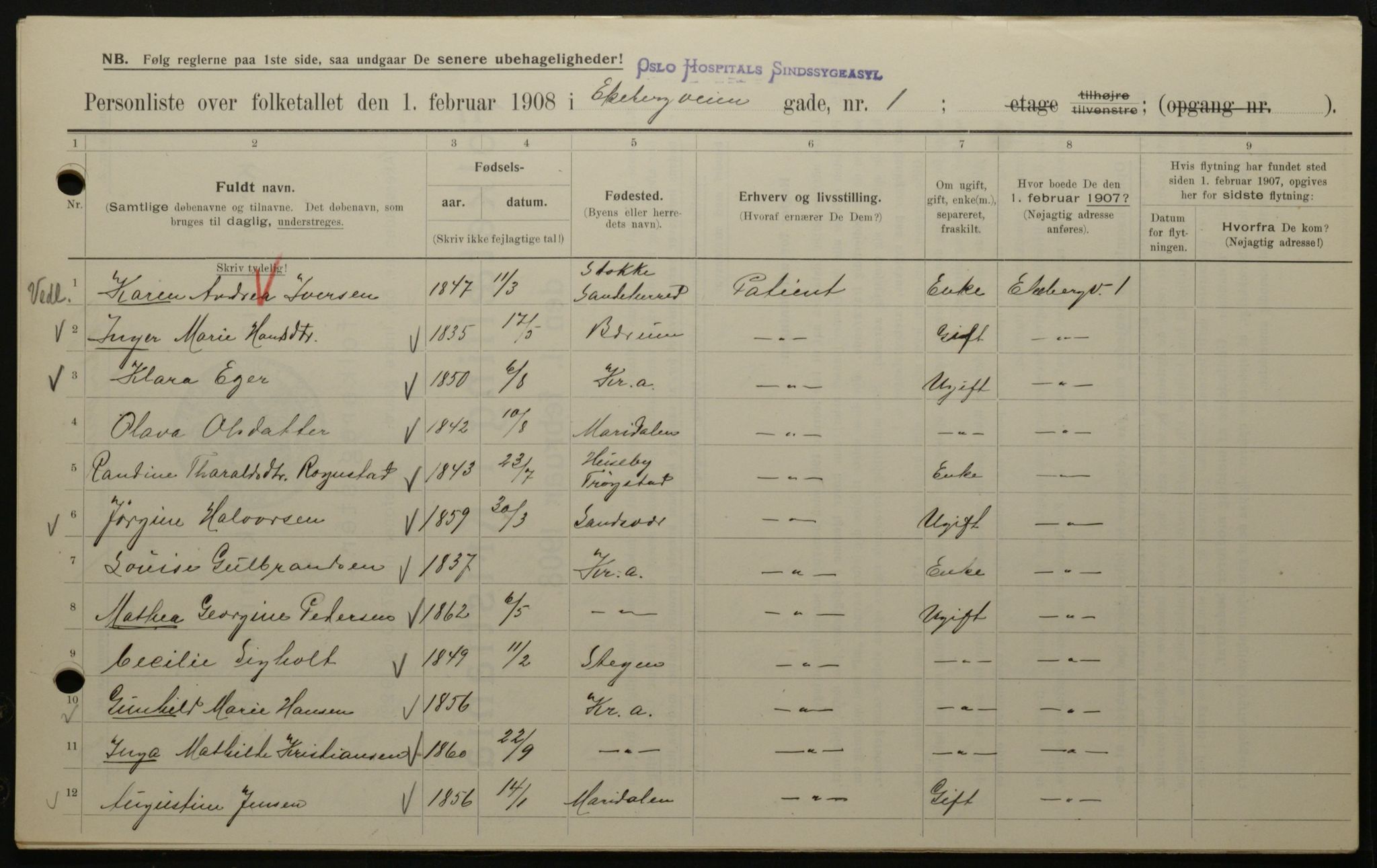 OBA, Municipal Census 1908 for Kristiania, 1908, p. 18420
