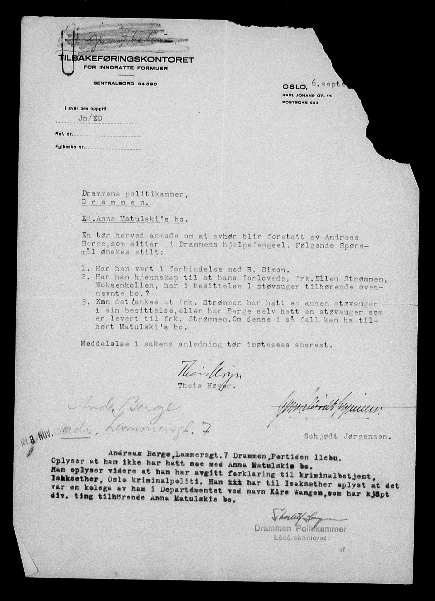 Justisdepartementet, Tilbakeføringskontoret for inndratte formuer, RA/S-1564/H/Hc/Hcc/L0962: --, 1945-1947, p. 930