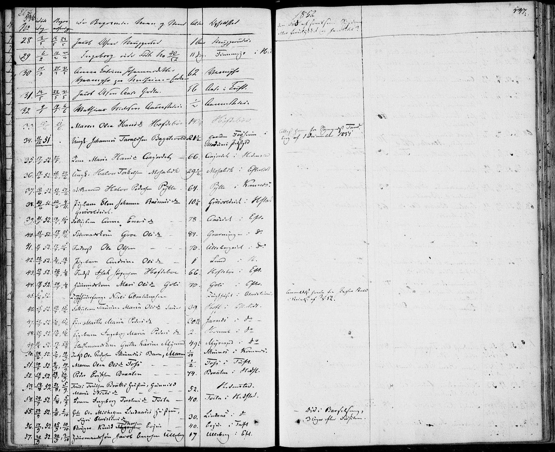 Sandsvær kirkebøker, AV/SAKO-A-244/F/Fa/L0005: Parish register (official) no. I 5, 1840-1856, p. 536-537