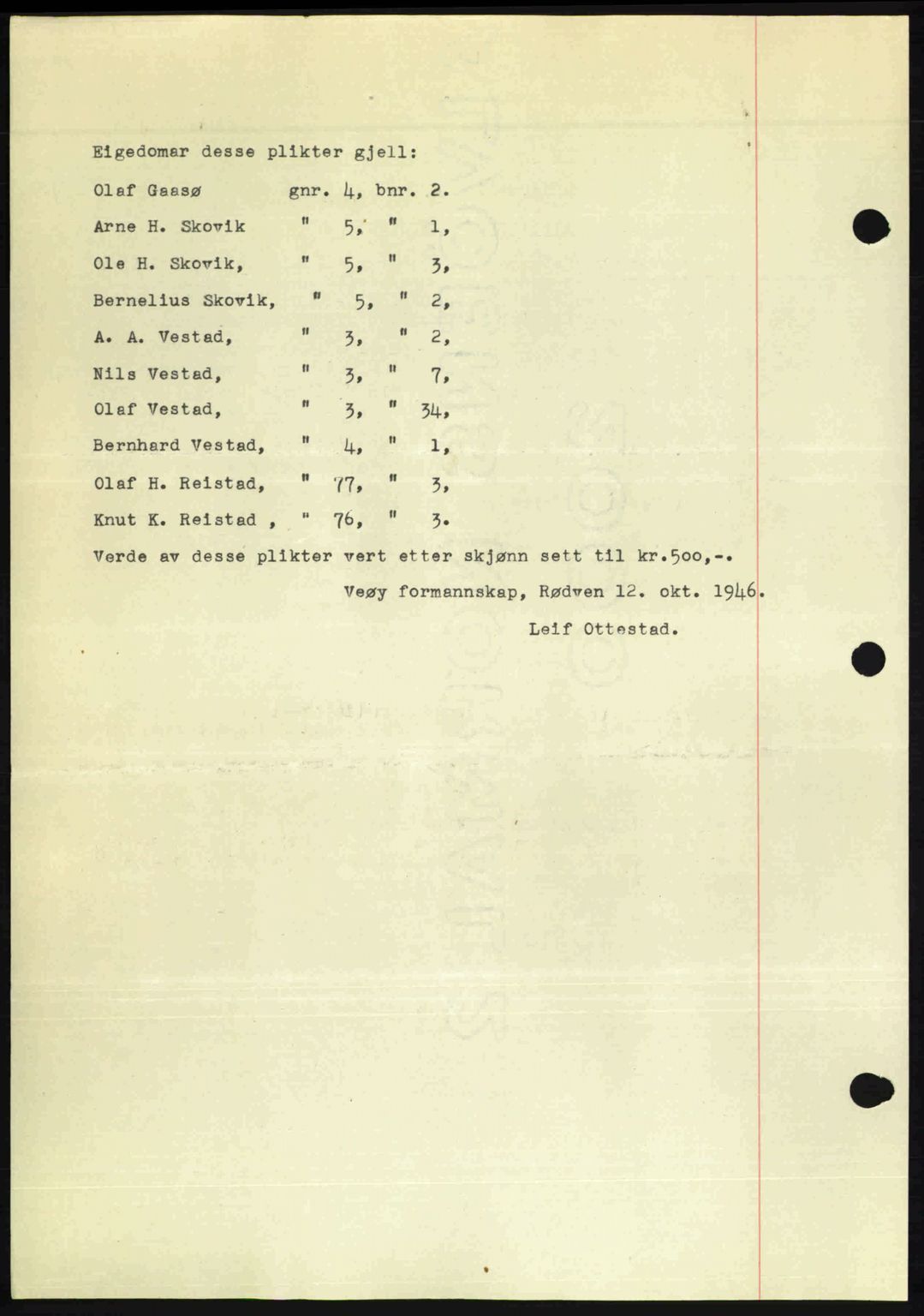 Romsdal sorenskriveri, SAT/A-4149/1/2/2C: Mortgage book no. A24, 1947-1947, Diary no: : 2833/1947