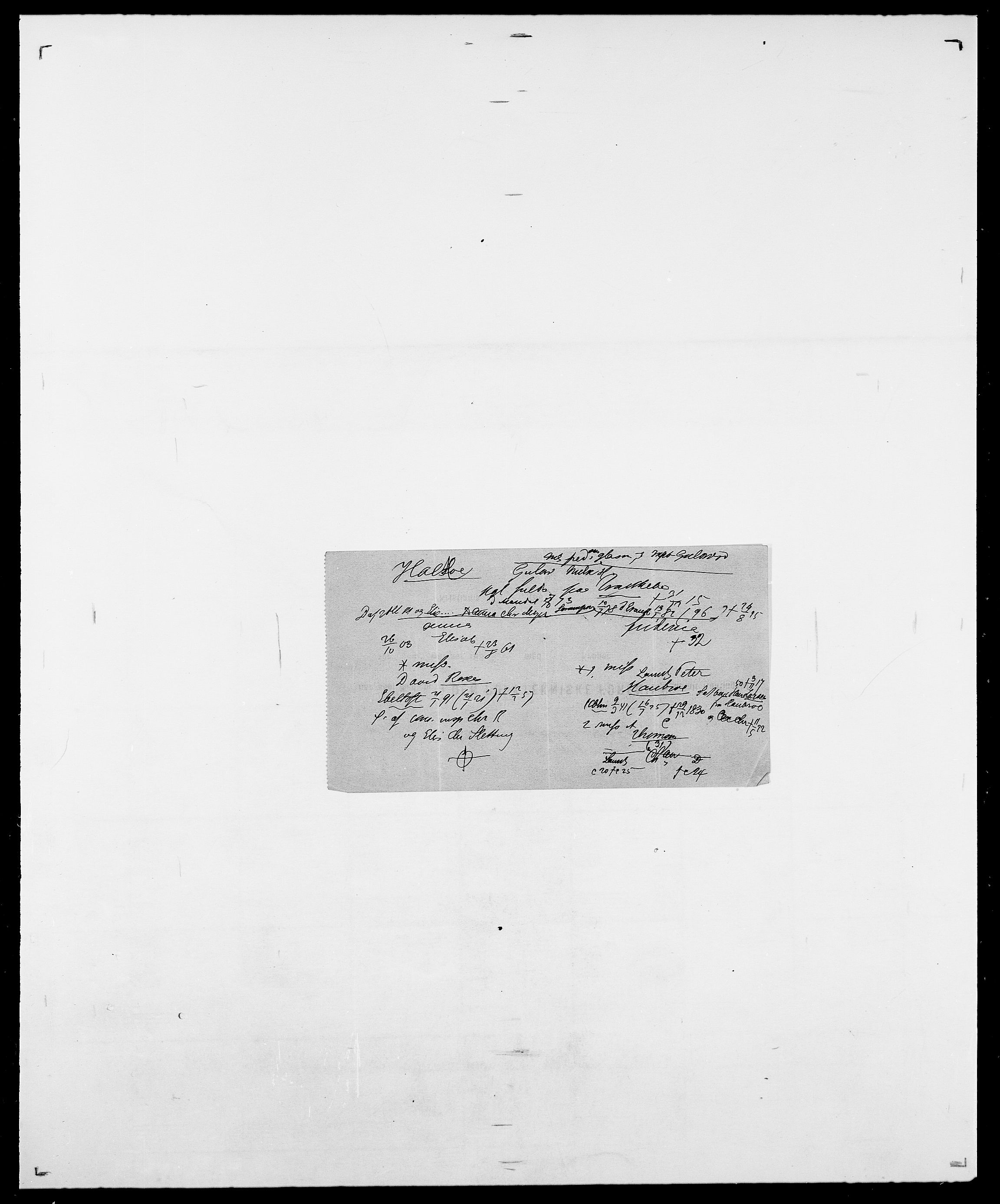 Delgobe, Charles Antoine - samling, SAO/PAO-0038/D/Da/L0015: Grodtshilling - Halvorsæth, p. 827