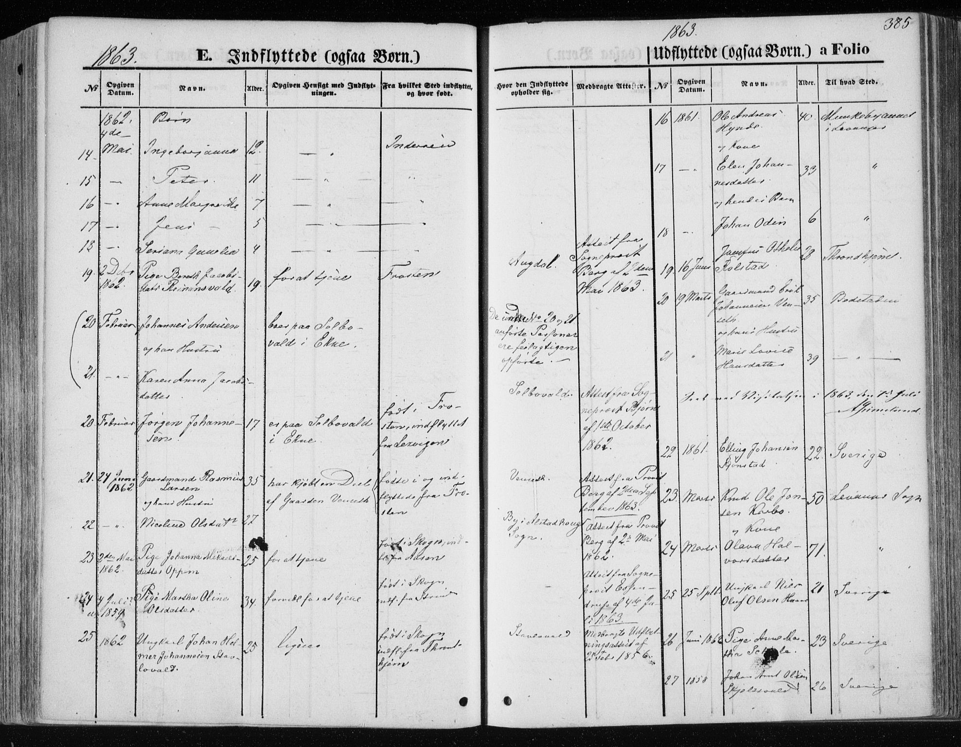 Ministerialprotokoller, klokkerbøker og fødselsregistre - Nord-Trøndelag, SAT/A-1458/717/L0157: Parish register (official) no. 717A08 /1, 1863-1877, p. 385