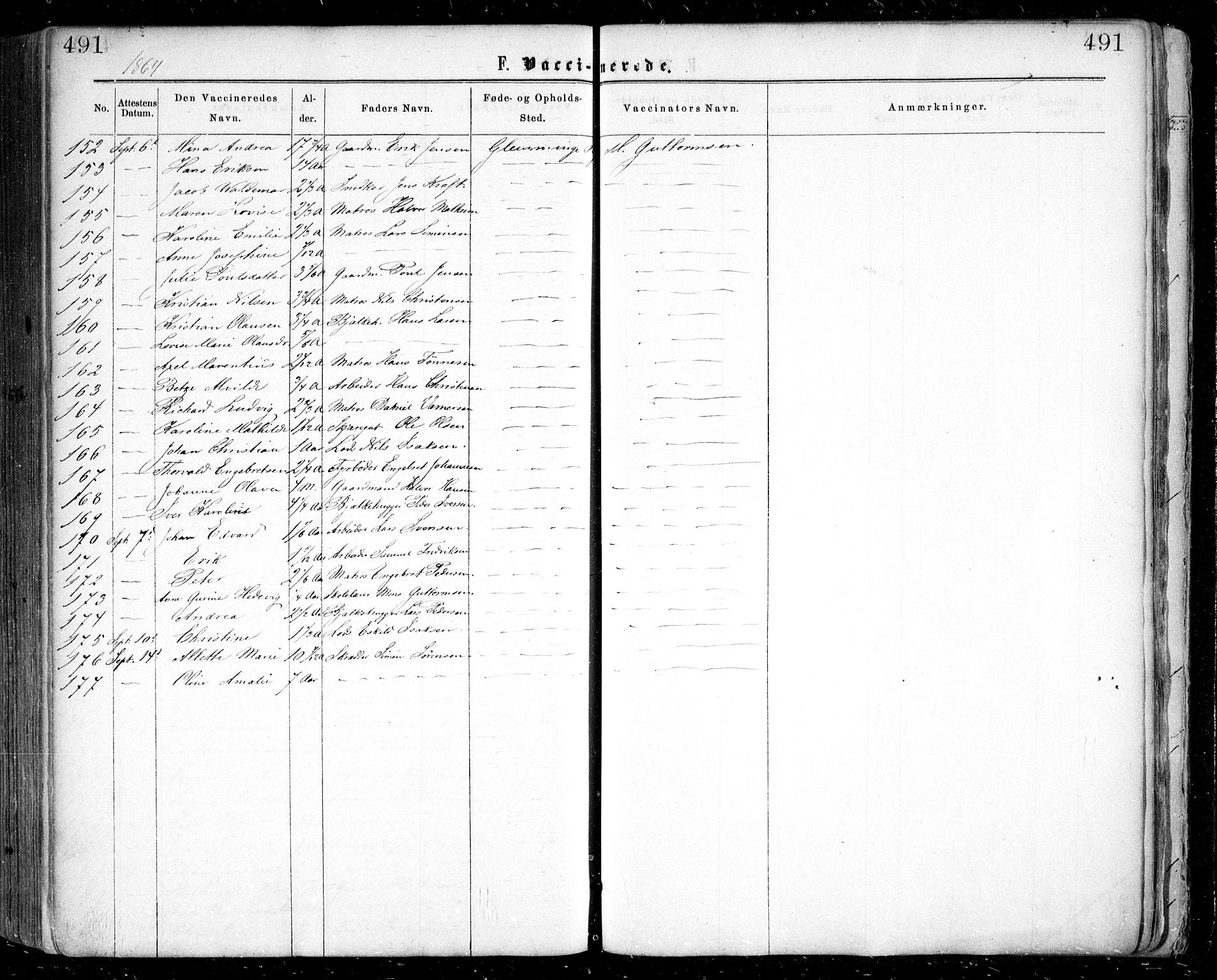Glemmen prestekontor Kirkebøker, AV/SAO-A-10908/F/Fa/L0008: Parish register (official) no. 8, 1862-1871, p. 491