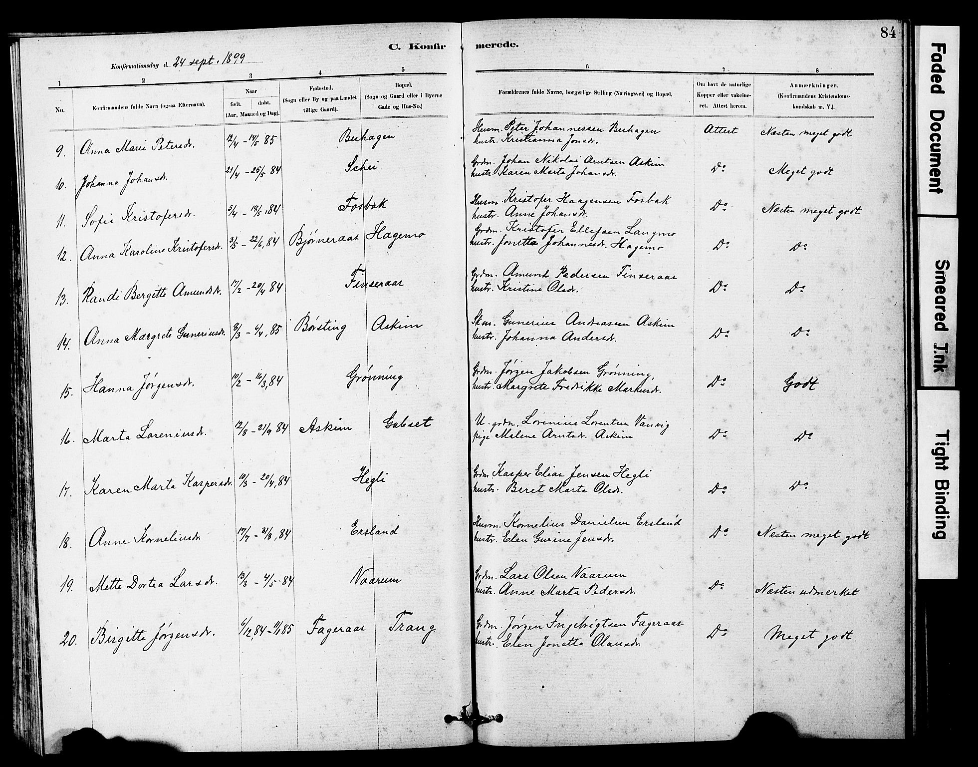 Ministerialprotokoller, klokkerbøker og fødselsregistre - Sør-Trøndelag, SAT/A-1456/646/L0628: Parish register (copy) no. 646C01, 1880-1903, p. 84