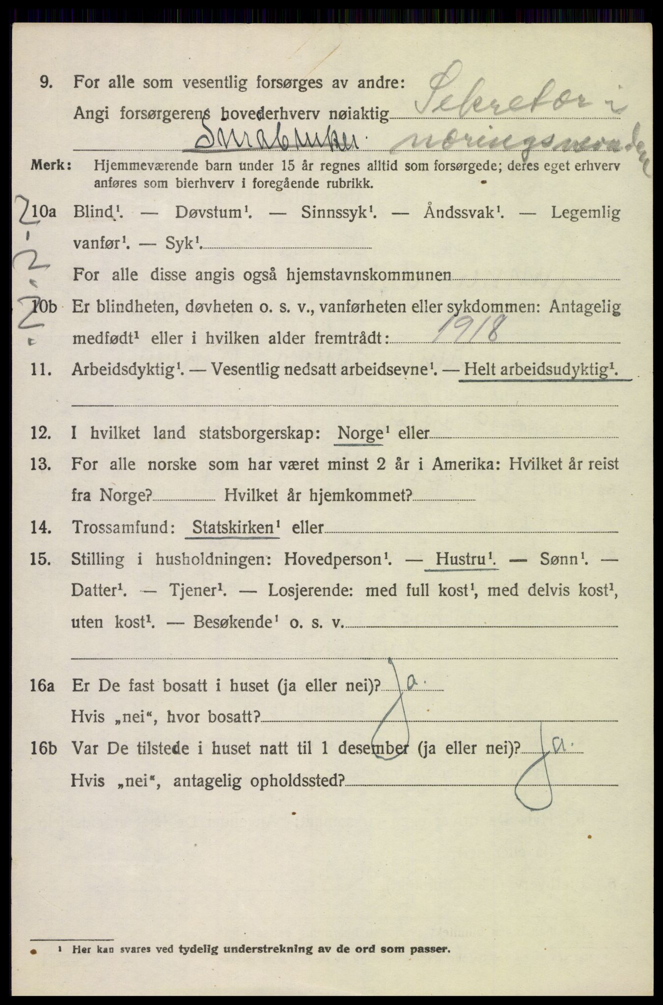 SAH, 1920 census for Lunner, 1920, p. 4404