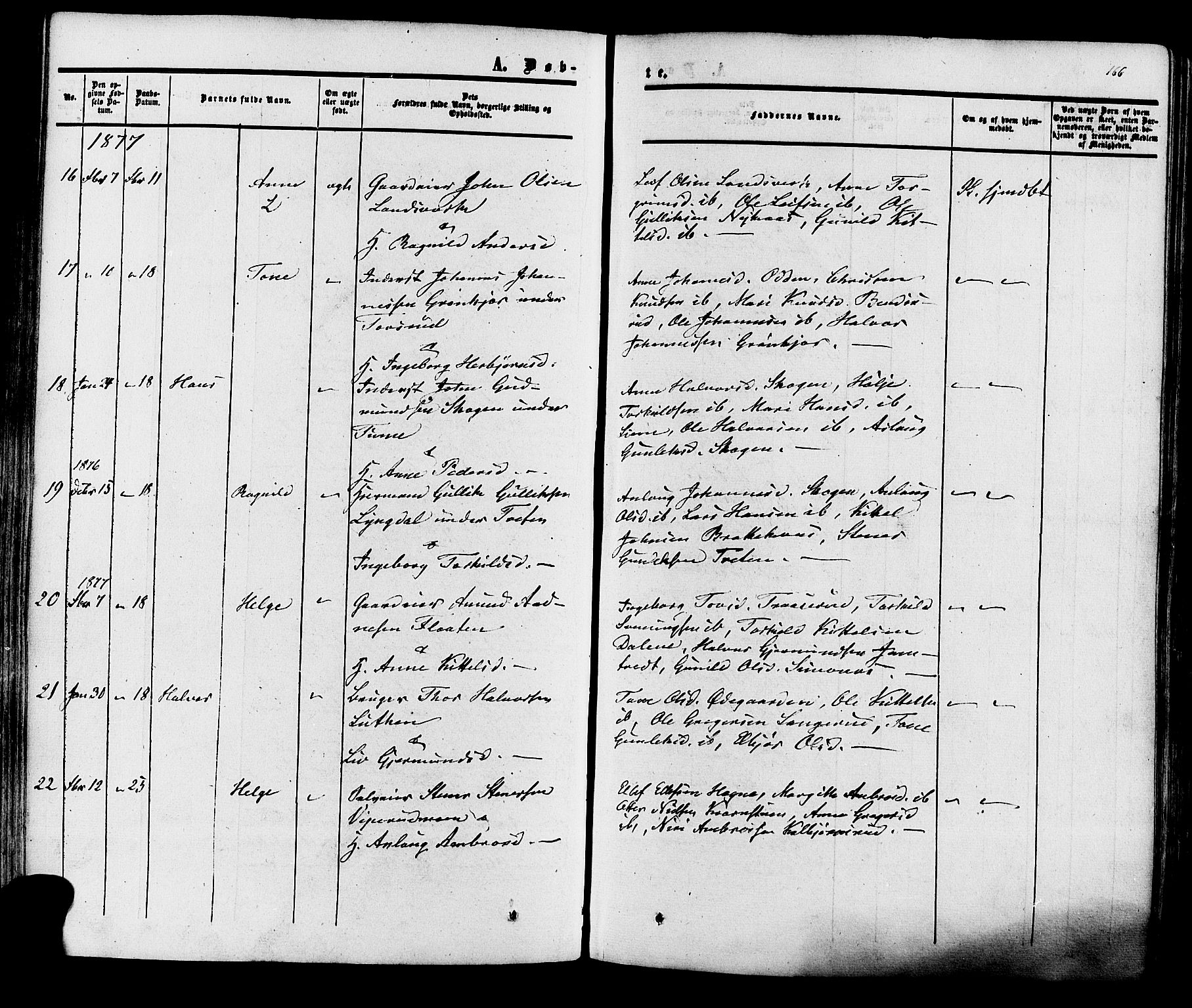 Heddal kirkebøker, SAKO/A-268/F/Fa/L0007: Parish register (official) no. I 7, 1855-1877, p. 166