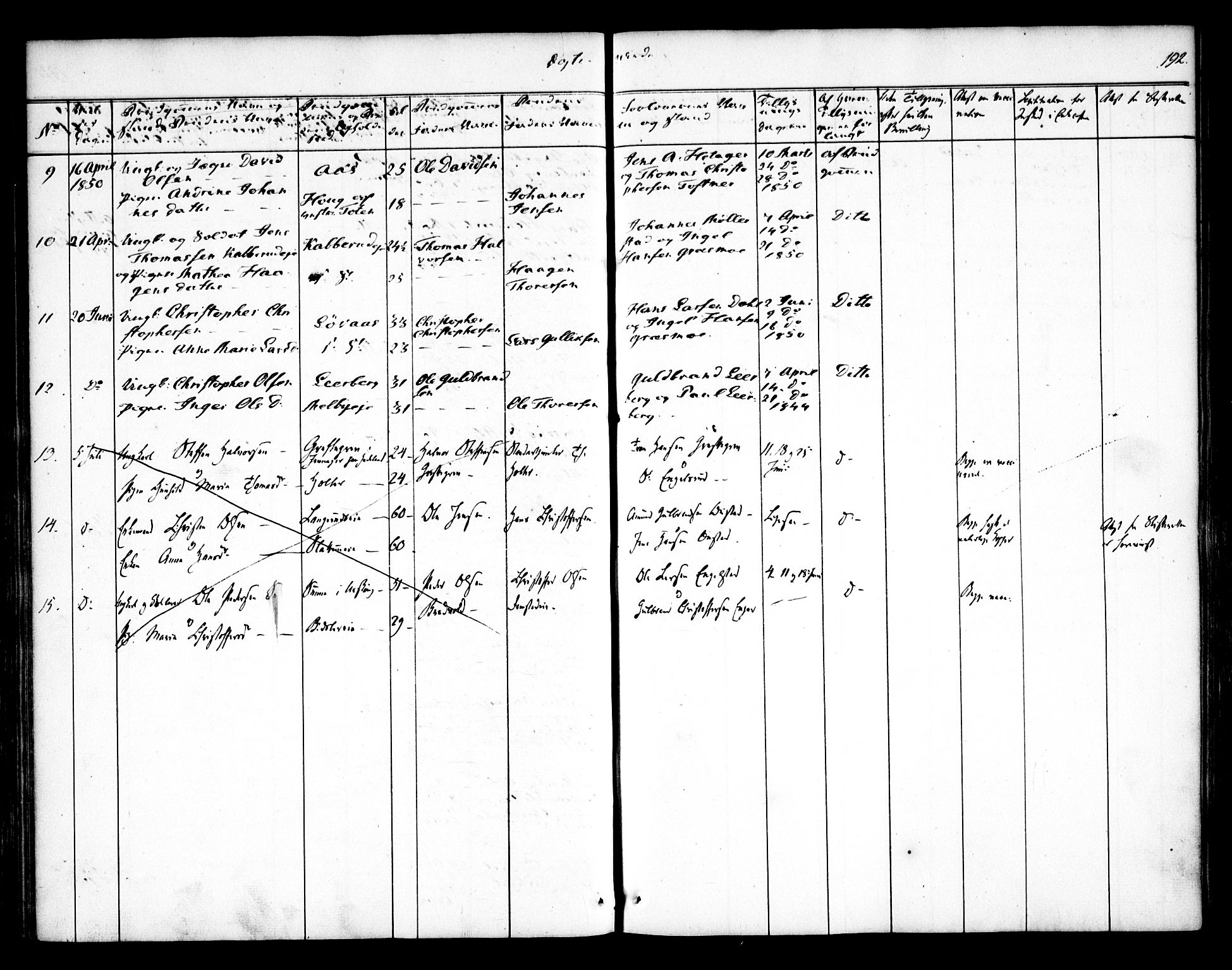 Nannestad prestekontor Kirkebøker, AV/SAO-A-10414a/F/Fa/L0010: Parish register (official) no. I 10, 1840-1850, p. 192