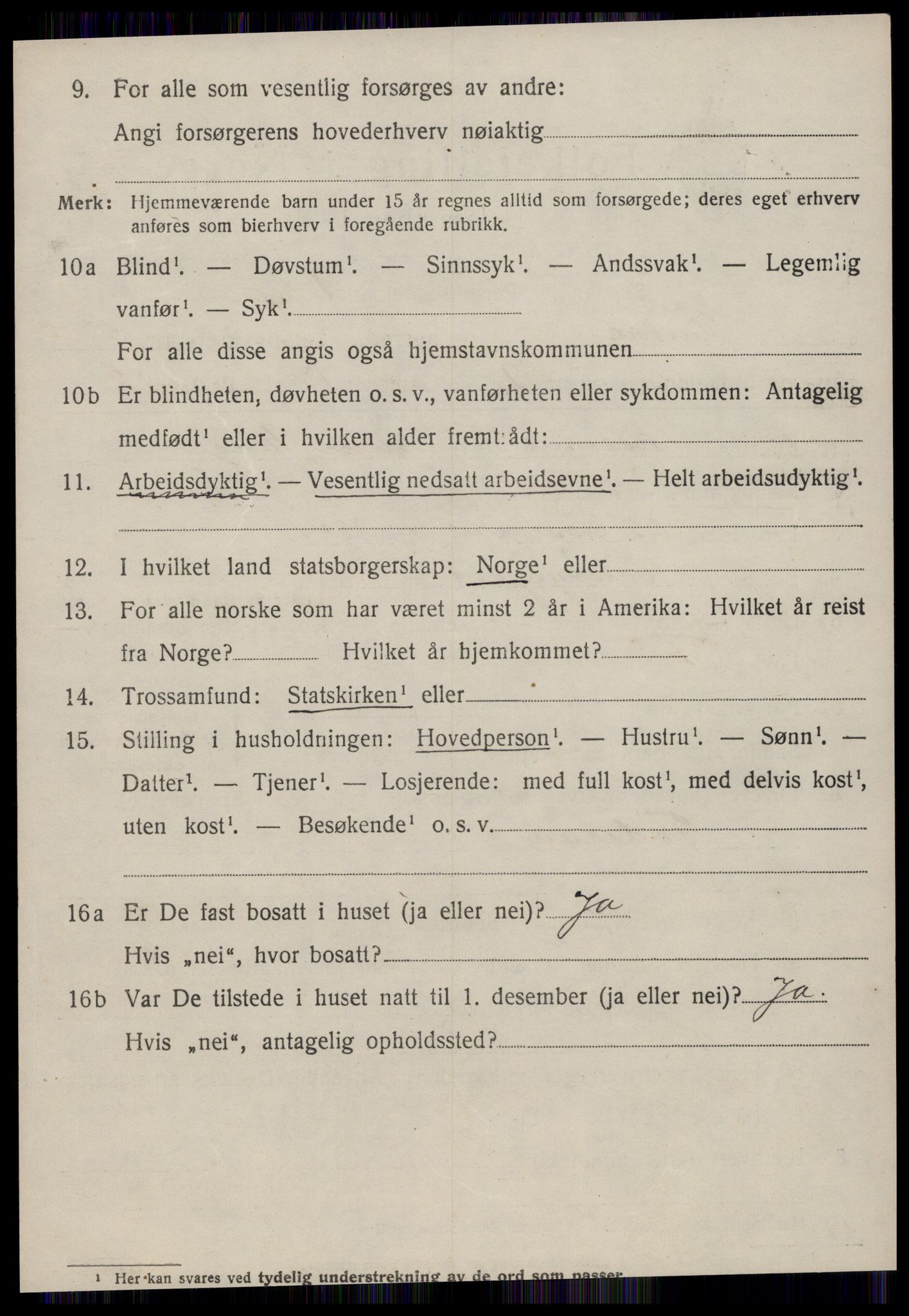 SAT, 1920 census for Tustna, 1920, p. 2384