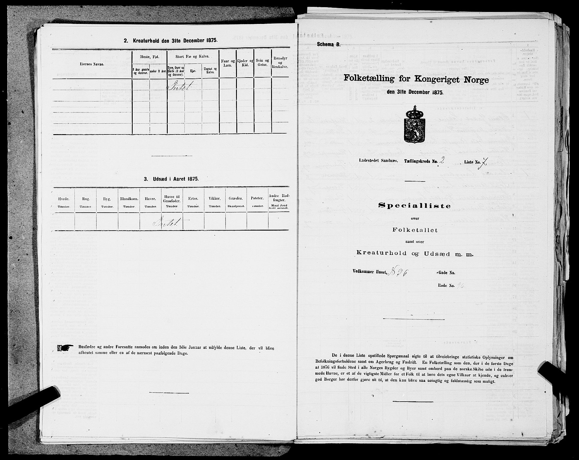 SAST, 1875 census for 1102B Høyland/Sandnes, 1875, p. 221