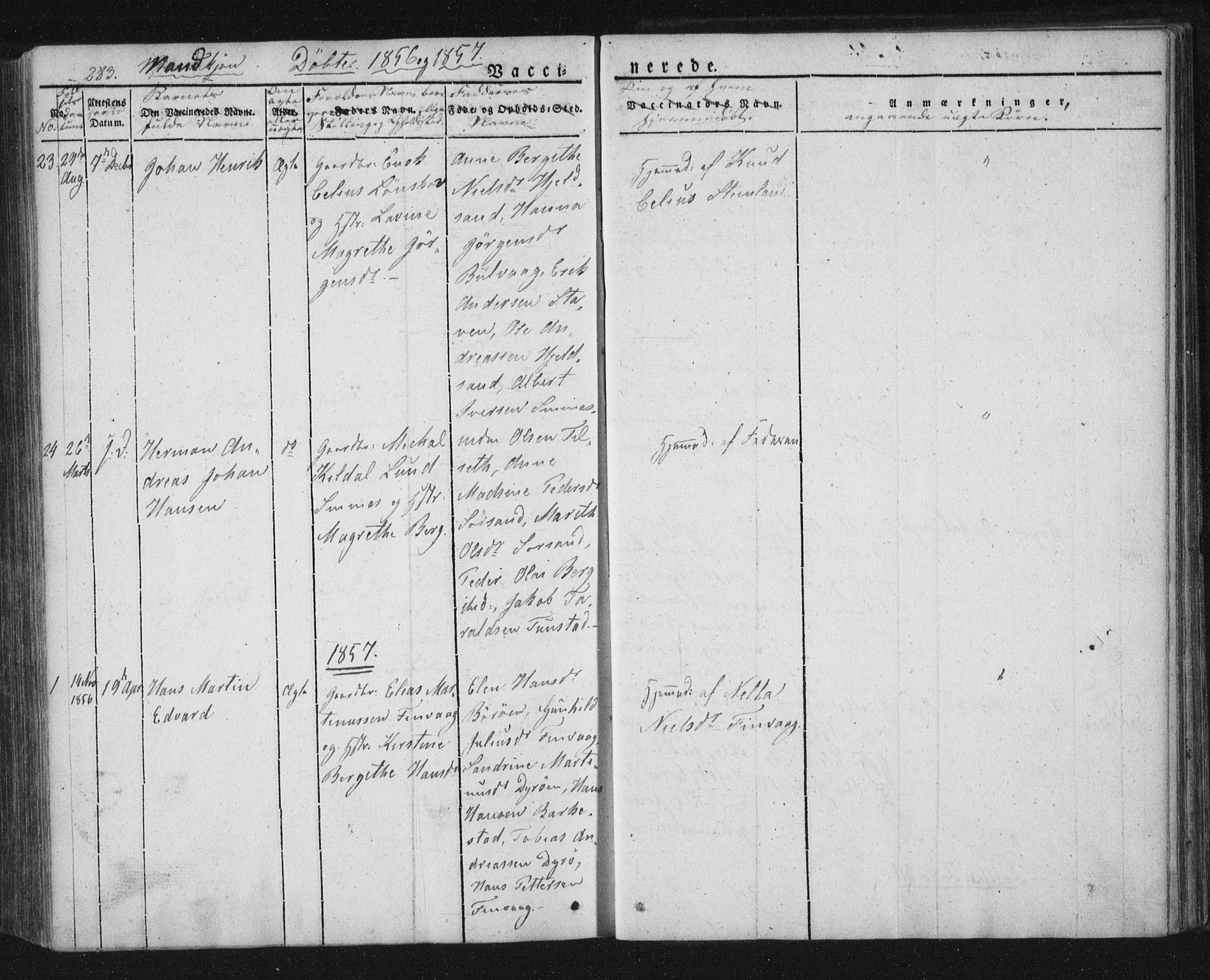 Ministerialprotokoller, klokkerbøker og fødselsregistre - Nordland, AV/SAT-A-1459/893/L1332: Parish register (official) no. 893A05, 1841-1858, p. 283