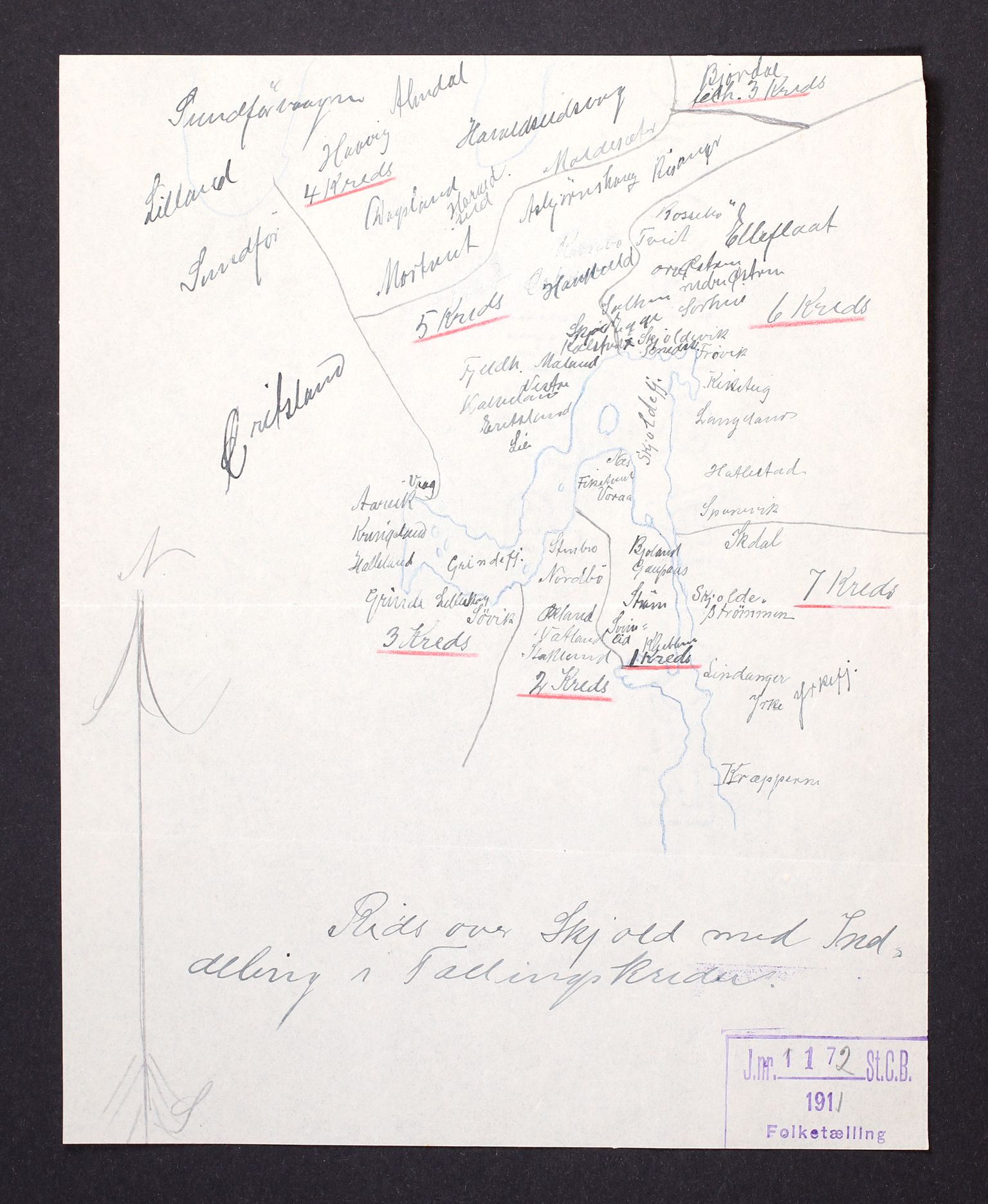 RA, 1910 census for Skjold, 1910, p. 25