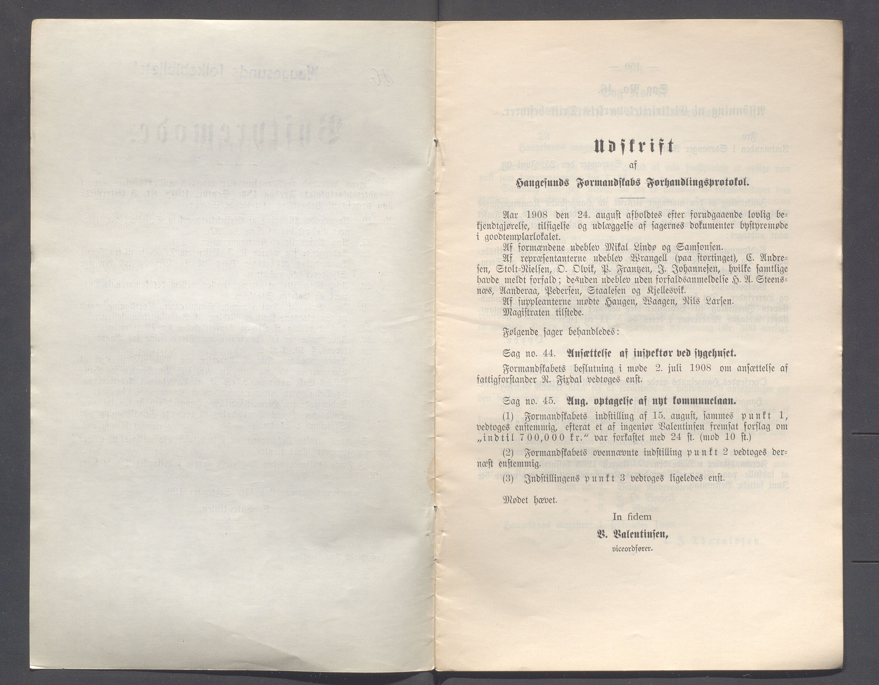 Haugesund kommune - Formannskapet og Bystyret, IKAR/A-740/A/Abb/L0002: Bystyreforhandlinger, 1908-1917, p. 57