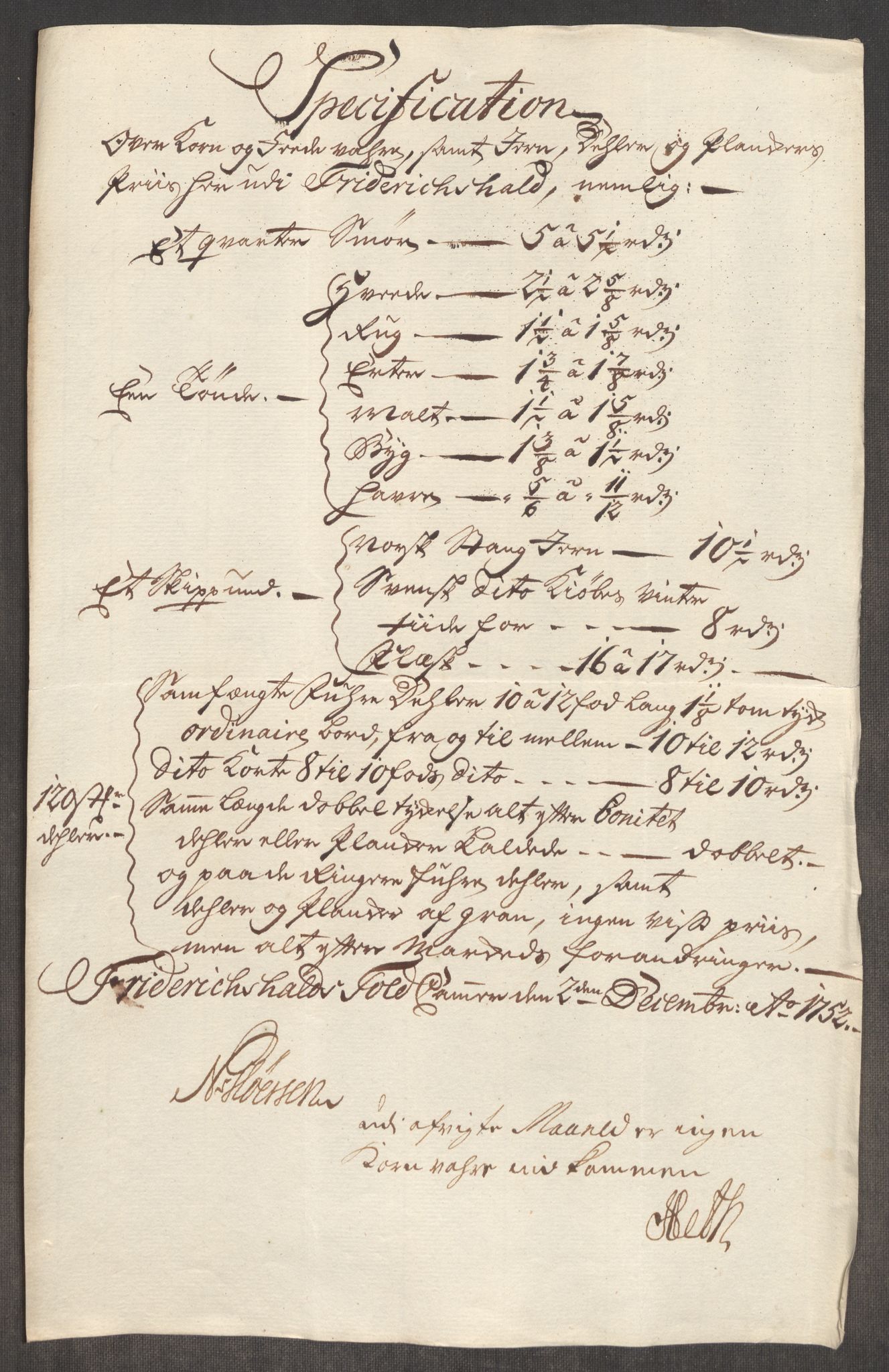 Rentekammeret inntil 1814, Realistisk ordnet avdeling, RA/EA-4070/Oe/L0004: [Ø1]: Priskuranter, 1749-1752, p. 751