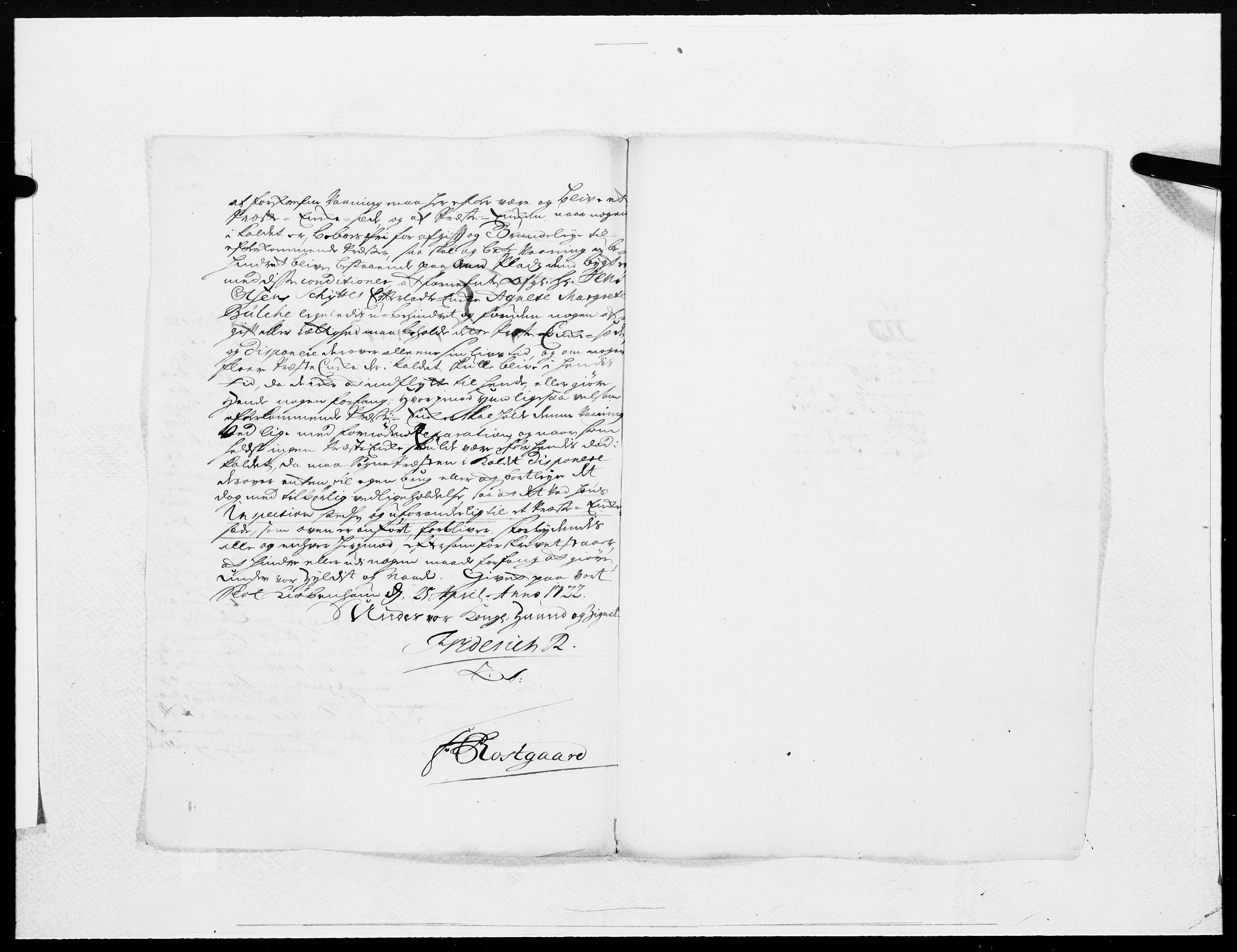 Danske Kanselli 1572-1799, AV/RA-EA-3023/F/Fc/Fcc/Fcca/L0090: Norske innlegg 1572-1799, 1722, p. 336