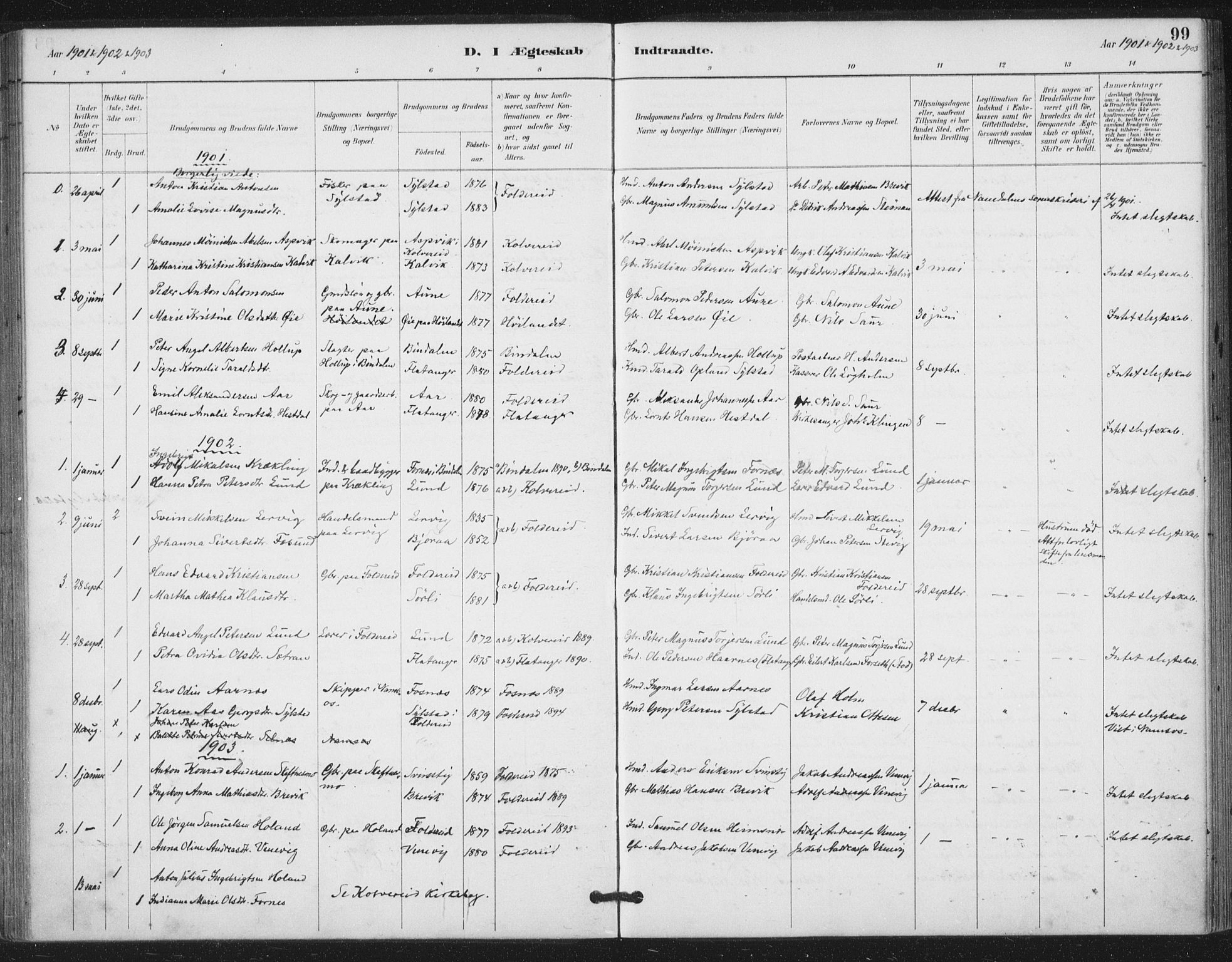 Ministerialprotokoller, klokkerbøker og fødselsregistre - Nord-Trøndelag, SAT/A-1458/783/L0660: Parish register (official) no. 783A02, 1886-1918, p. 99