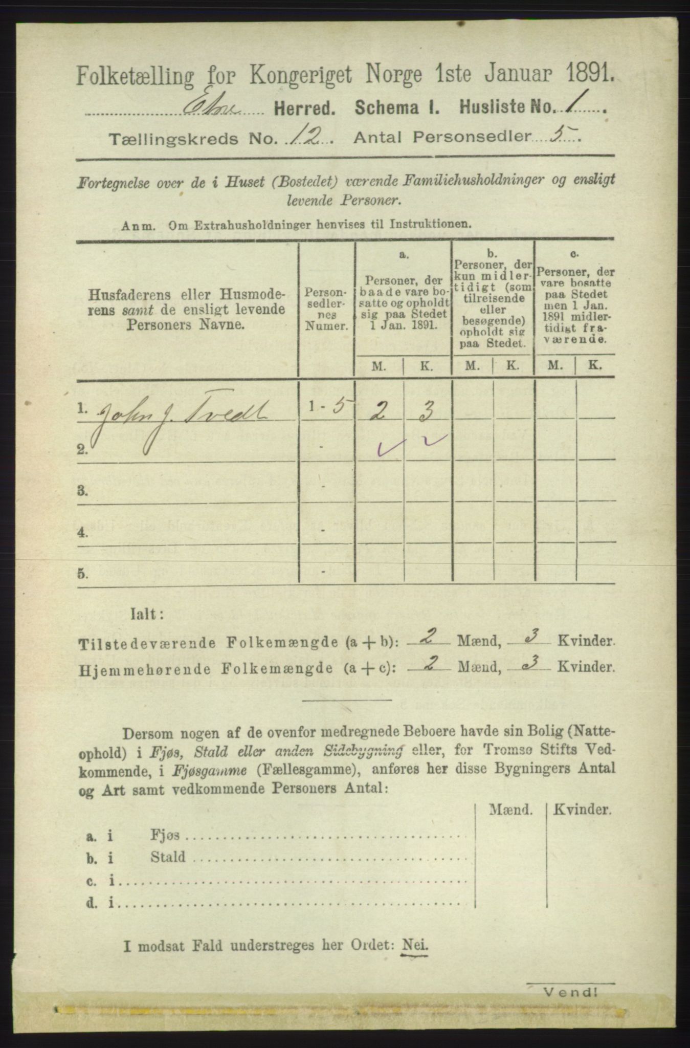 RA, 1891 census for 1211 Etne, 1891, p. 2528