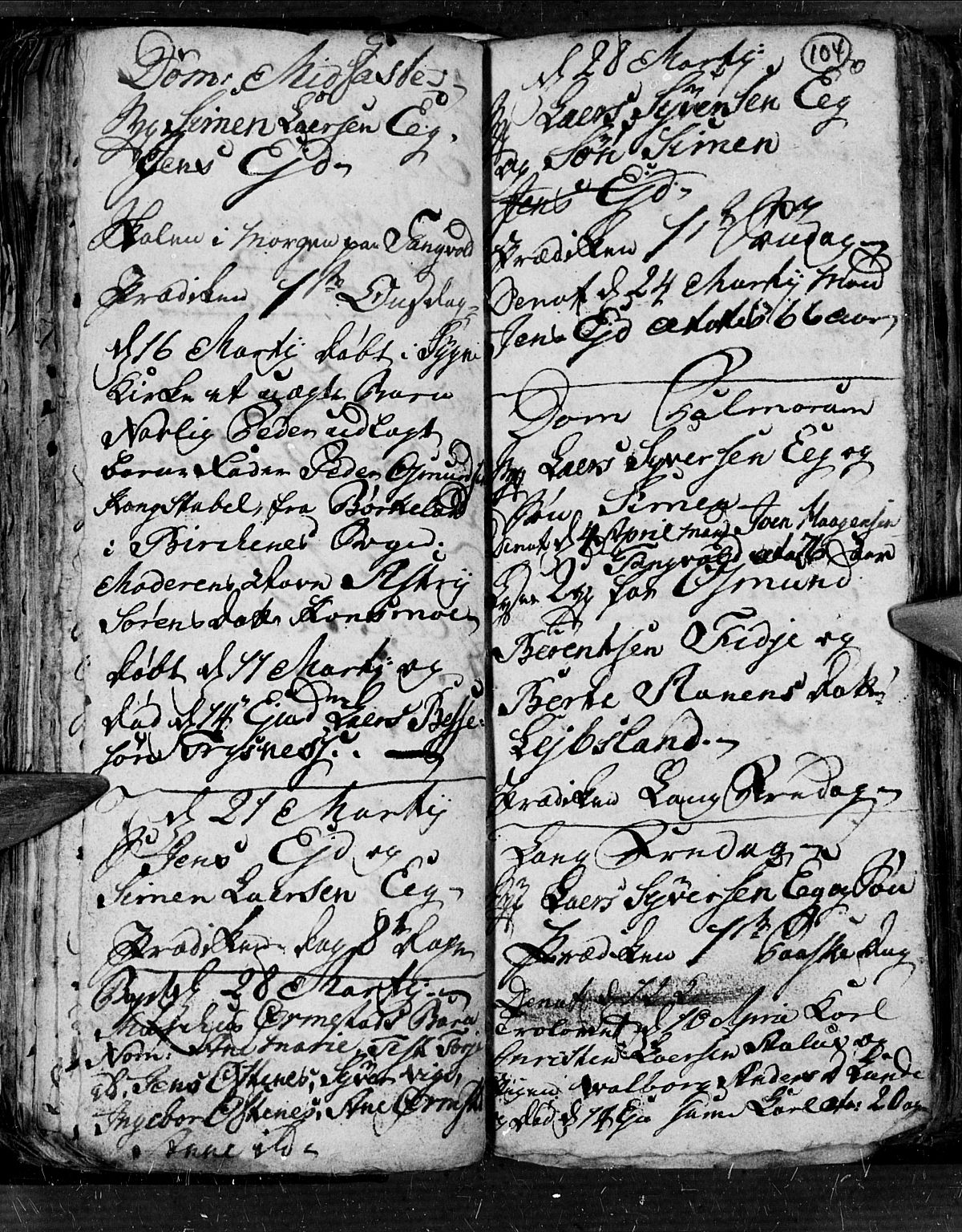 Søgne sokneprestkontor, AV/SAK-1111-0037/F/Fb/Fbb/L0001: Parish register (copy) no. B 1, 1779-1802, p. 104