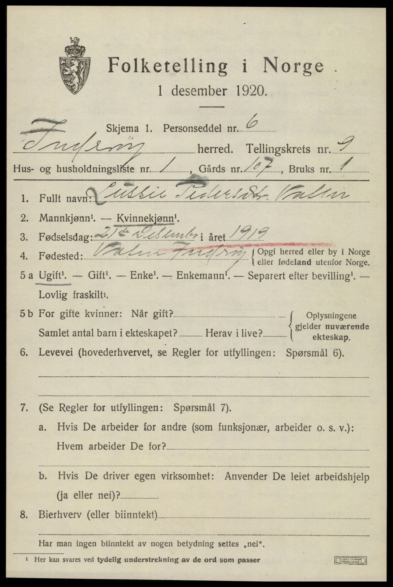 SAT, 1920 census for Inderøy, 1920, p. 6035