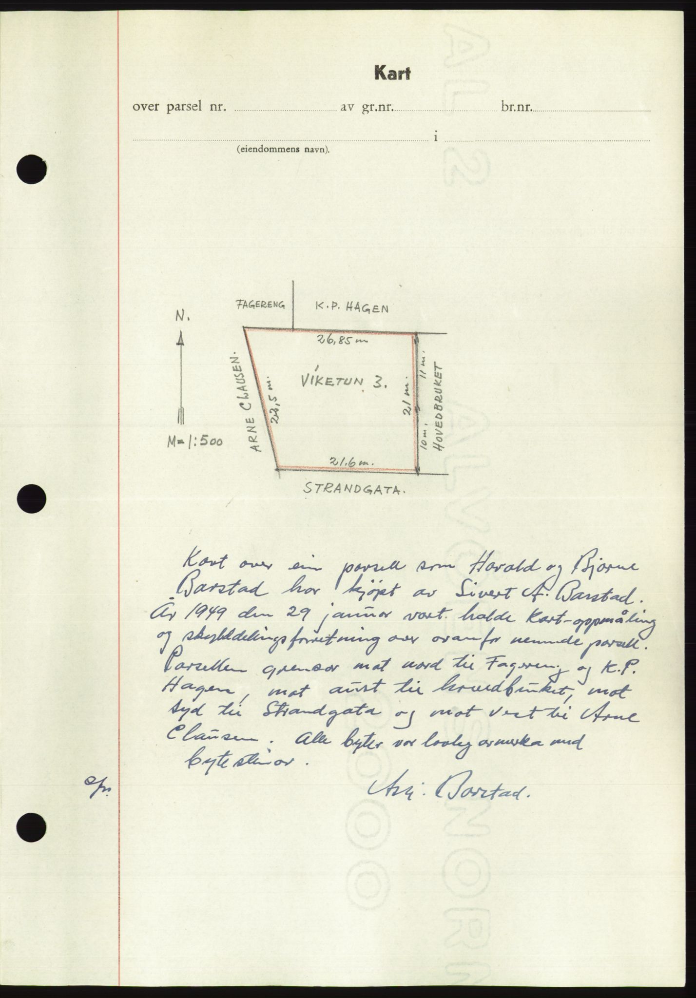 Søre Sunnmøre sorenskriveri, AV/SAT-A-4122/1/2/2C/L0084: Mortgage book no. 10A, 1949-1949, Diary no: : 225/1949