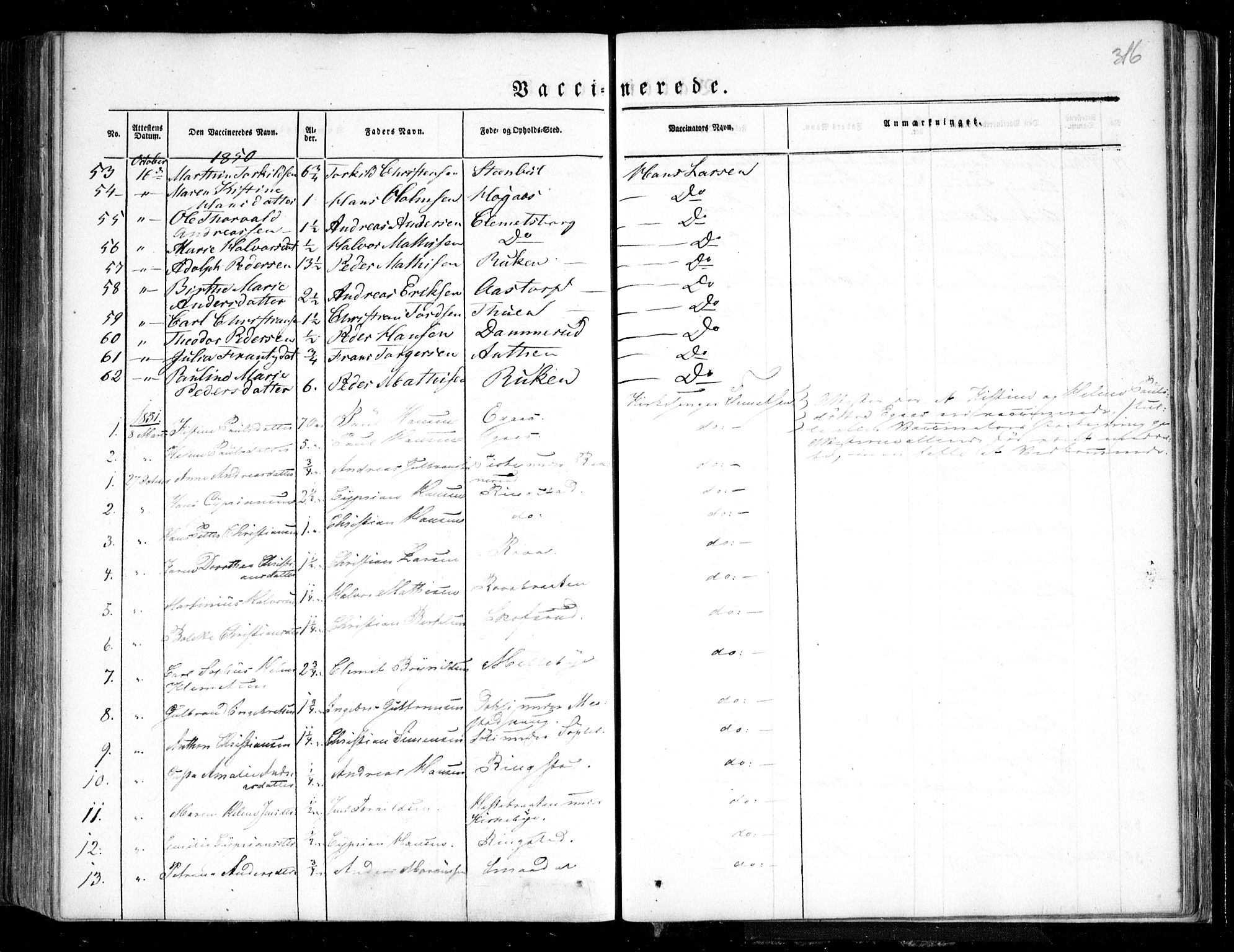 Trøgstad prestekontor Kirkebøker, AV/SAO-A-10925/F/Fa/L0007: Parish register (official) no. I 7, 1845-1854, p. 316