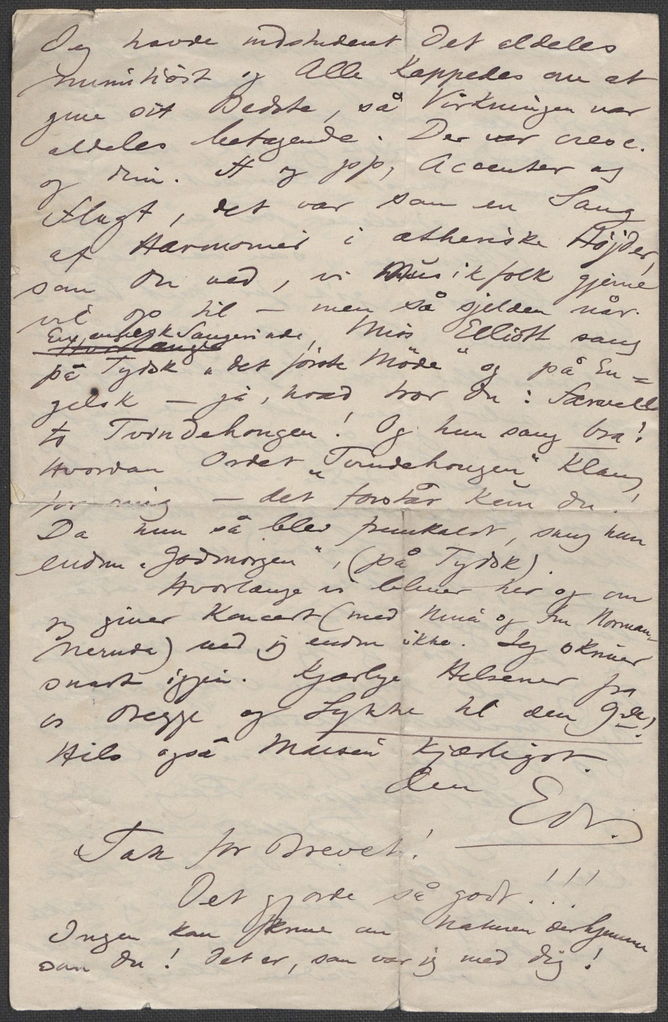 Beyer, Frants, AV/RA-PA-0132/F/L0001: Brev fra Edvard Grieg til Frantz Beyer og "En del optegnelser som kan tjene til kommentar til brevene" av Marie Beyer, 1872-1907, p. 284