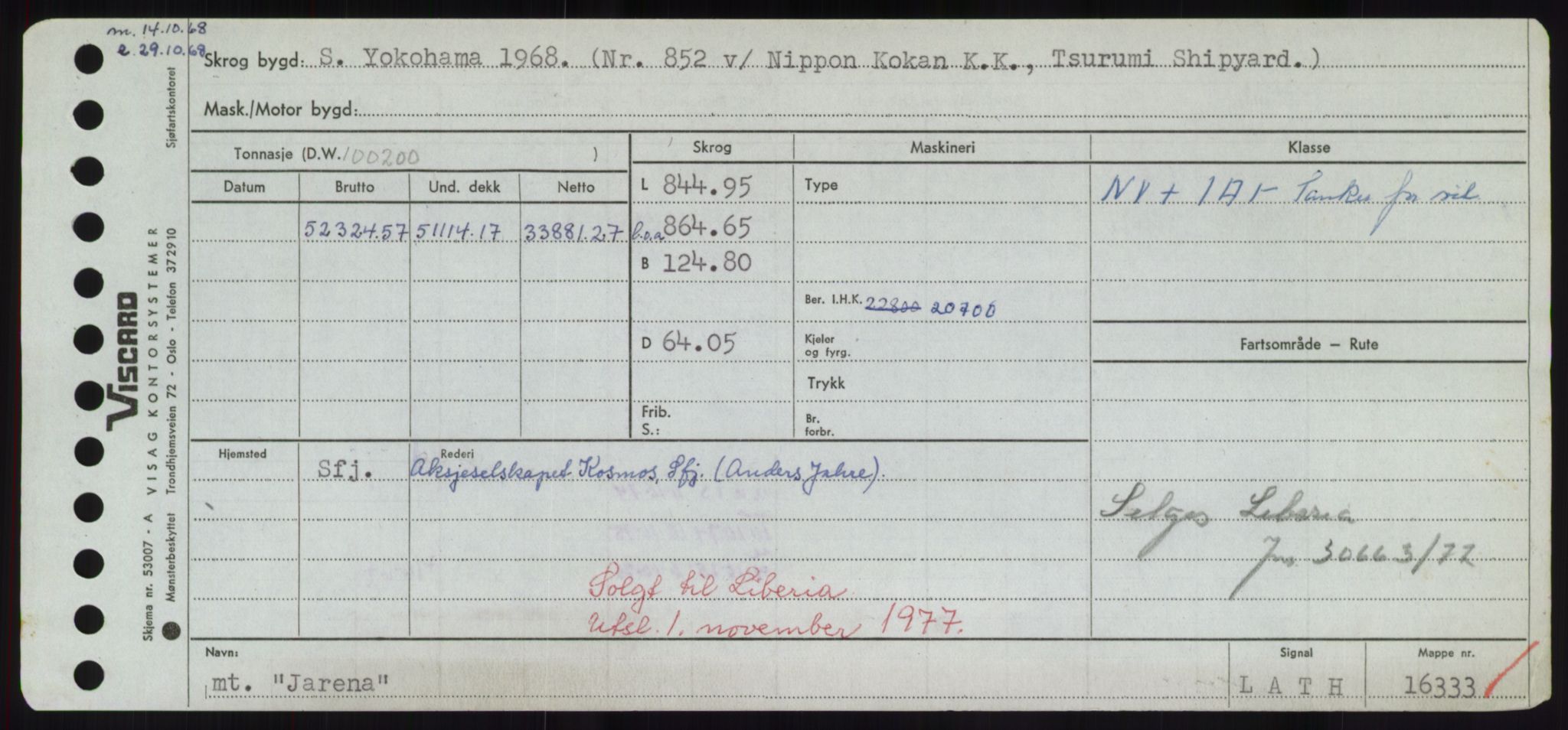 Sjøfartsdirektoratet med forløpere, Skipsmålingen, AV/RA-S-1627/H/Hd/L0019: Fartøy, J, p. 219