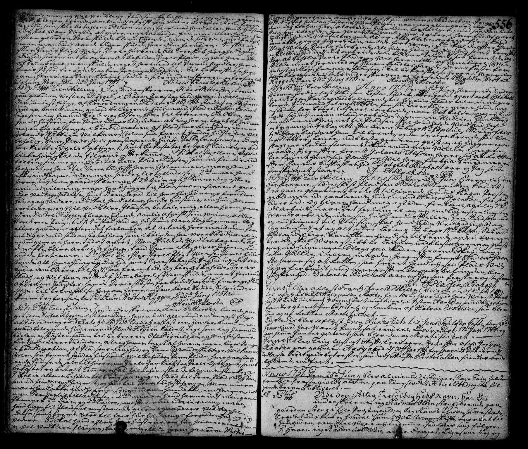 Lier, Røyken og Hurum sorenskriveri, AV/SAKO-A-89/G/Ga/Gaa/L0002: Mortgage book no. II, 1725-1755, p. 556