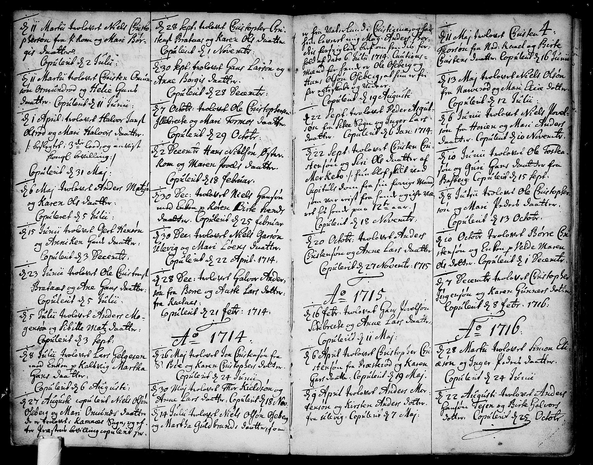 Sem kirkebøker, SAKO/A-5/F/Fb/L0001: Parish register (official) no. II 1, 1702-1764, p. 4
