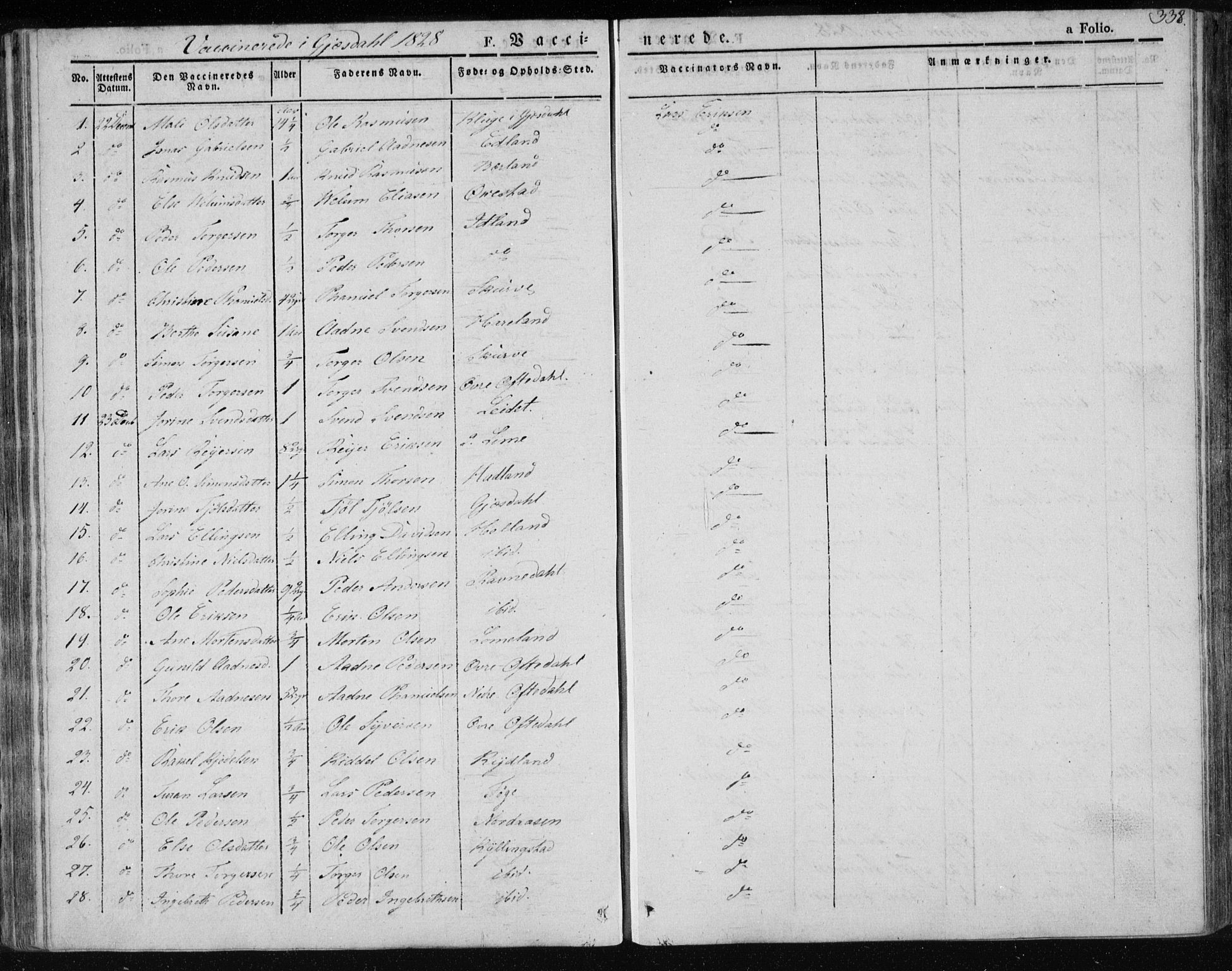 Lye sokneprestkontor, AV/SAST-A-101794/001/30BA/L0004: Parish register (official) no. A 4, 1826-1841, p. 338