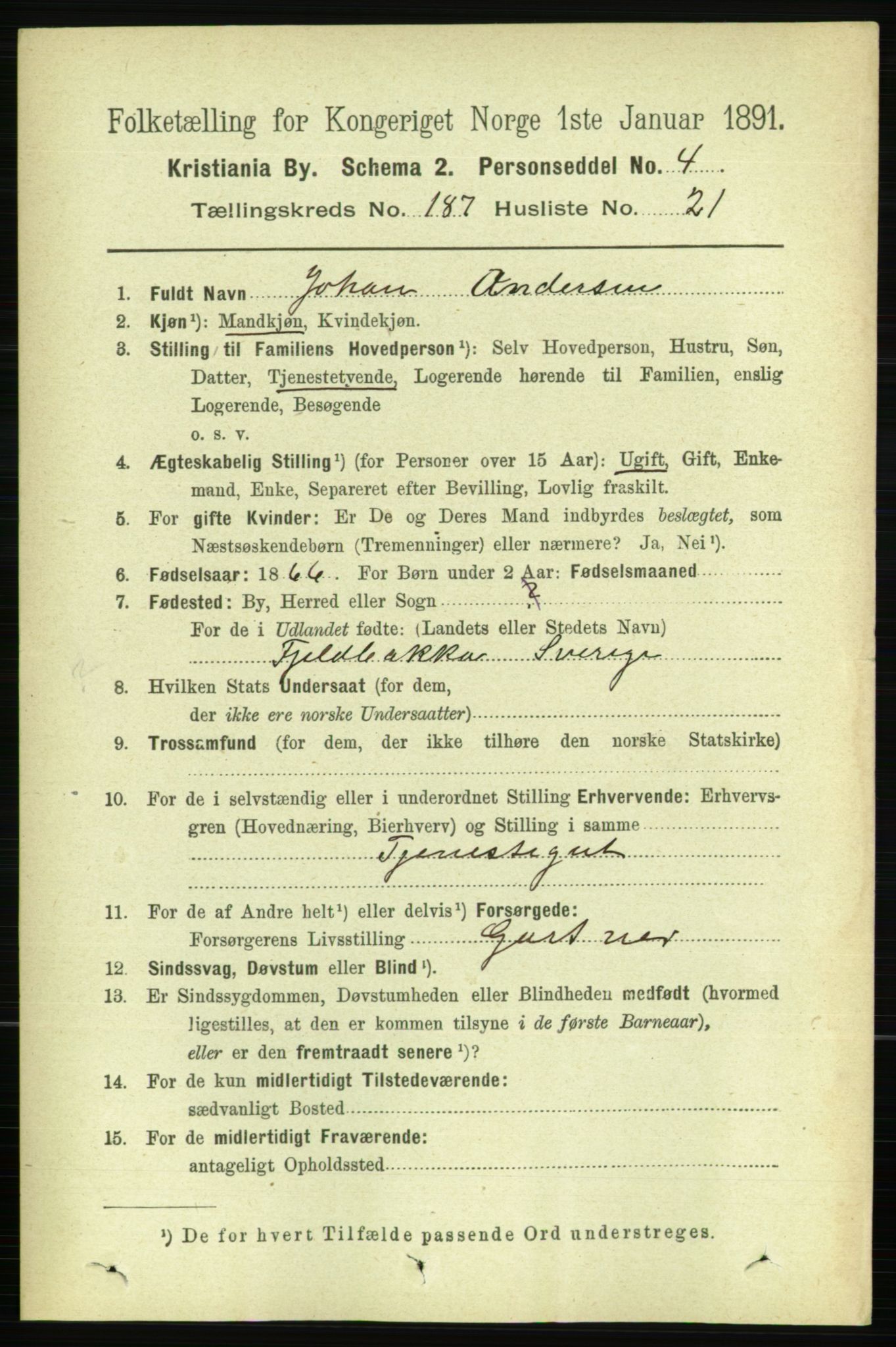 RA, 1891 census for 0301 Kristiania, 1891, p. 112186