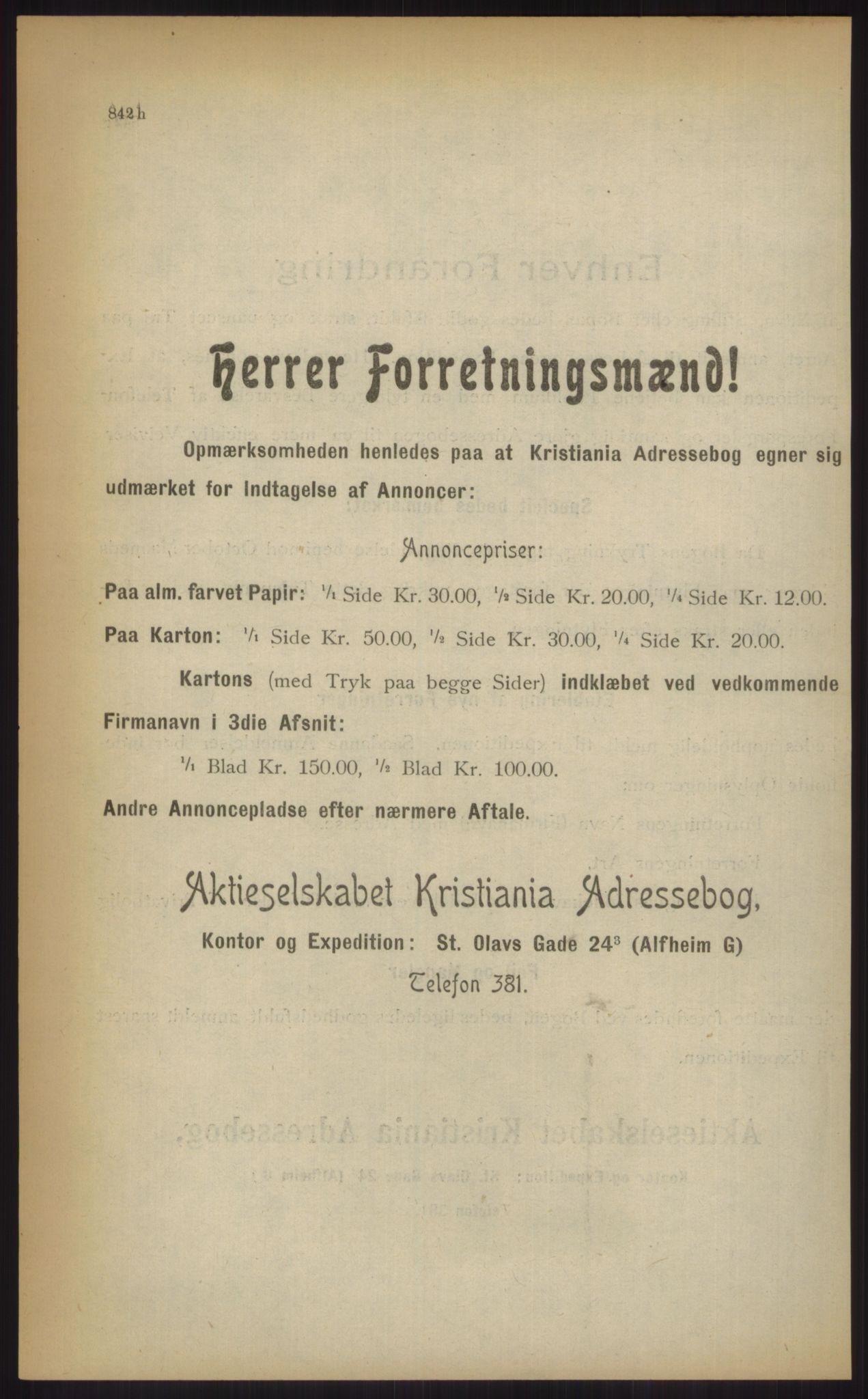 Kristiania/Oslo adressebok, PUBL/-, 1903, p. 842