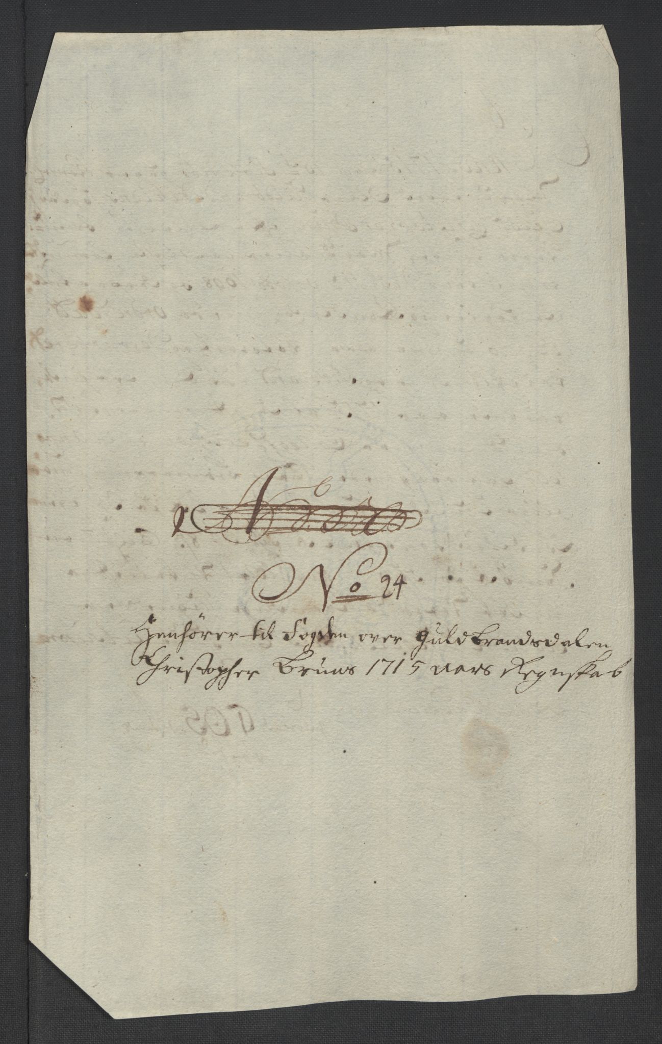 Rentekammeret inntil 1814, Reviderte regnskaper, Fogderegnskap, RA/EA-4092/R17/L1184: Fogderegnskap Gudbrandsdal, 1715, p. 207