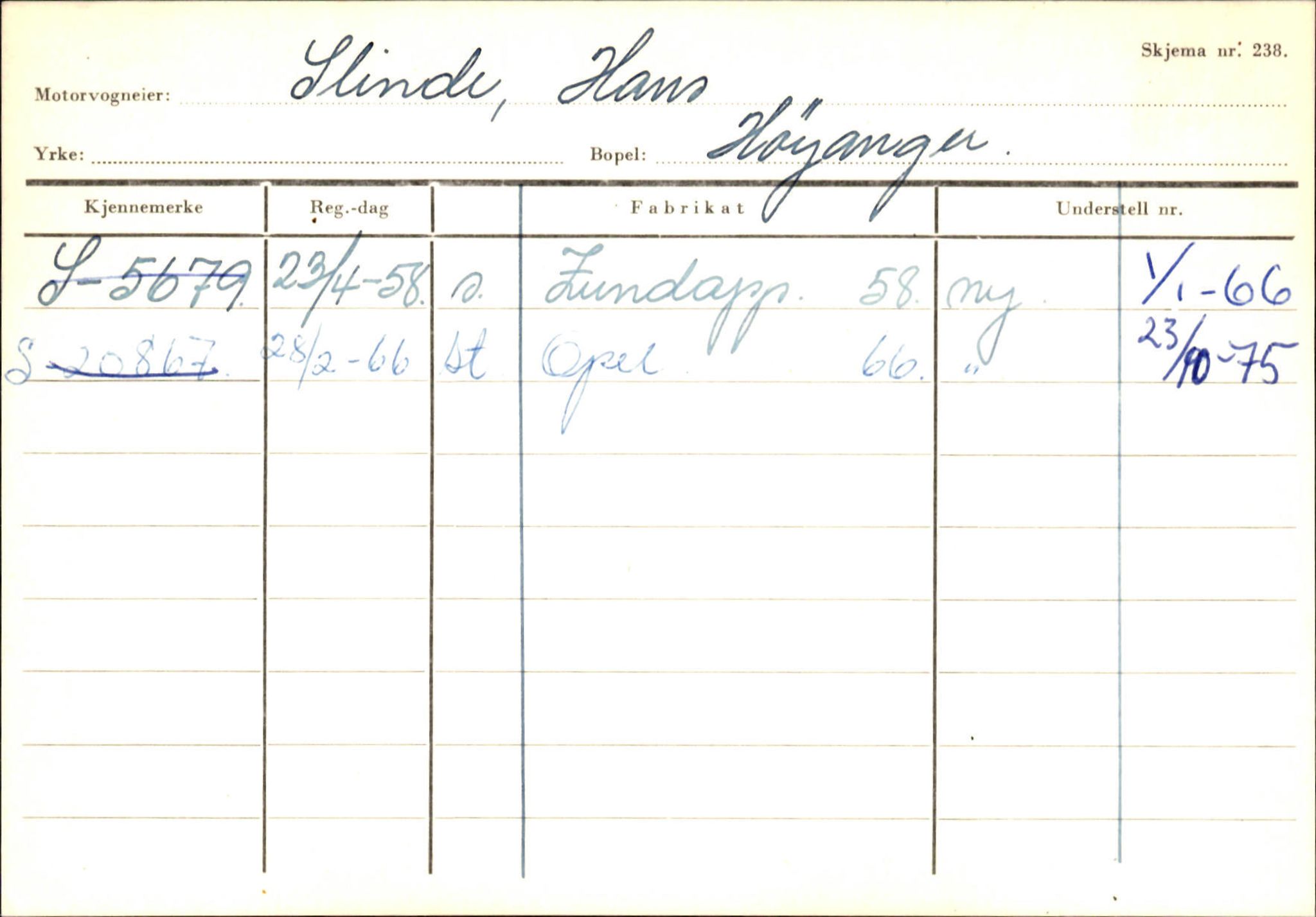 Statens vegvesen, Sogn og Fjordane vegkontor, SAB/A-5301/4/F/L0131: Eigarregister Høyanger P-Å. Stryn S-Å, 1945-1975, p. 269