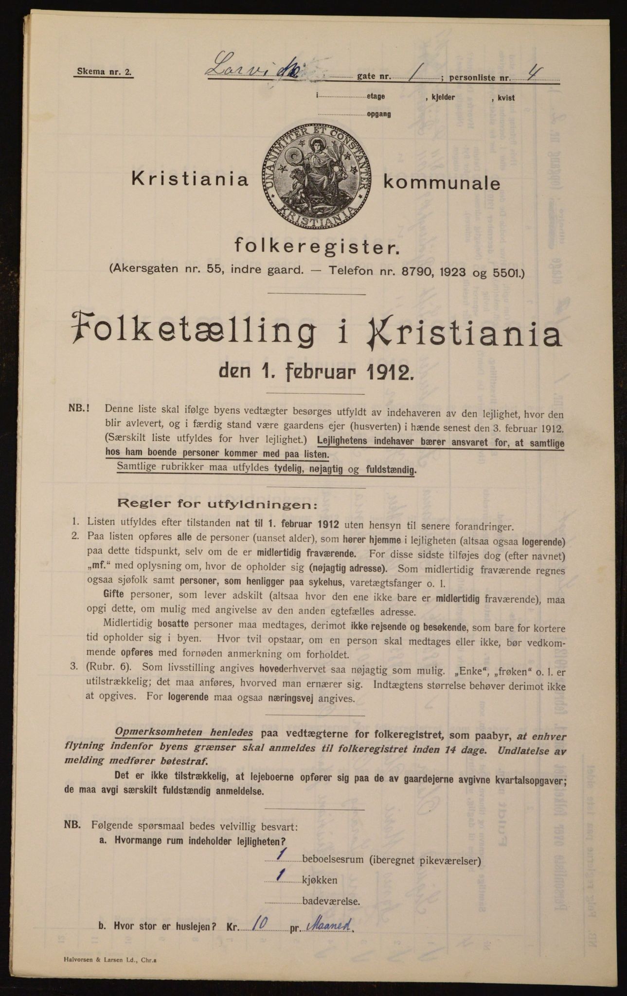 OBA, Municipal Census 1912 for Kristiania, 1912, p. 57417