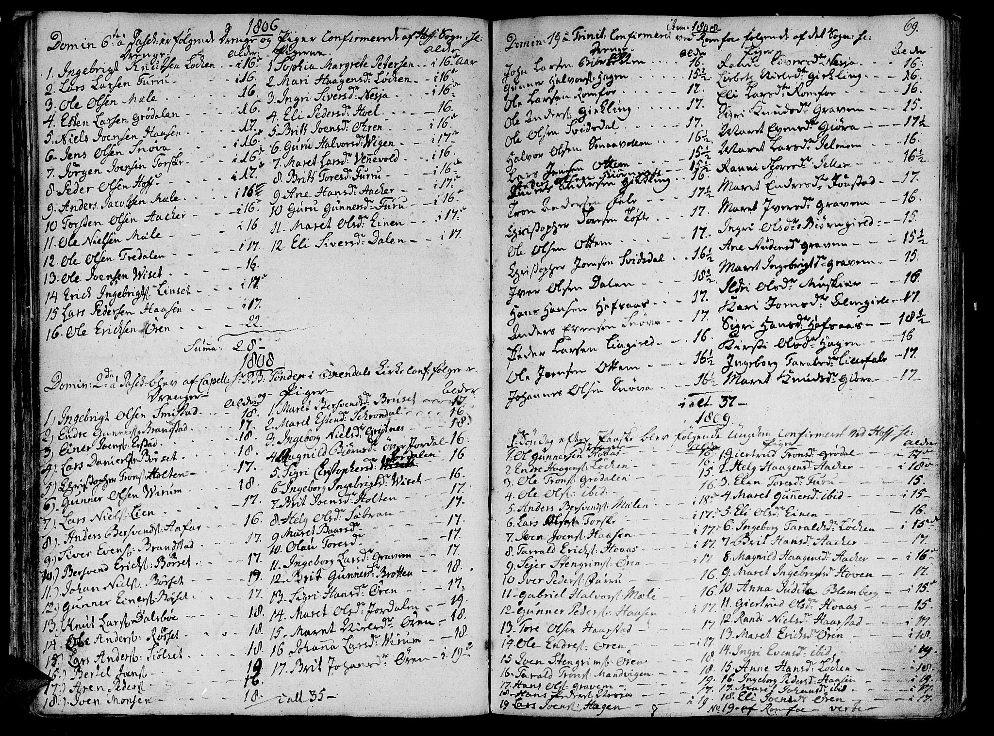 Ministerialprotokoller, klokkerbøker og fødselsregistre - Møre og Romsdal, SAT/A-1454/590/L1008: Parish register (official) no. 590A02, 1794-1820, p. 69