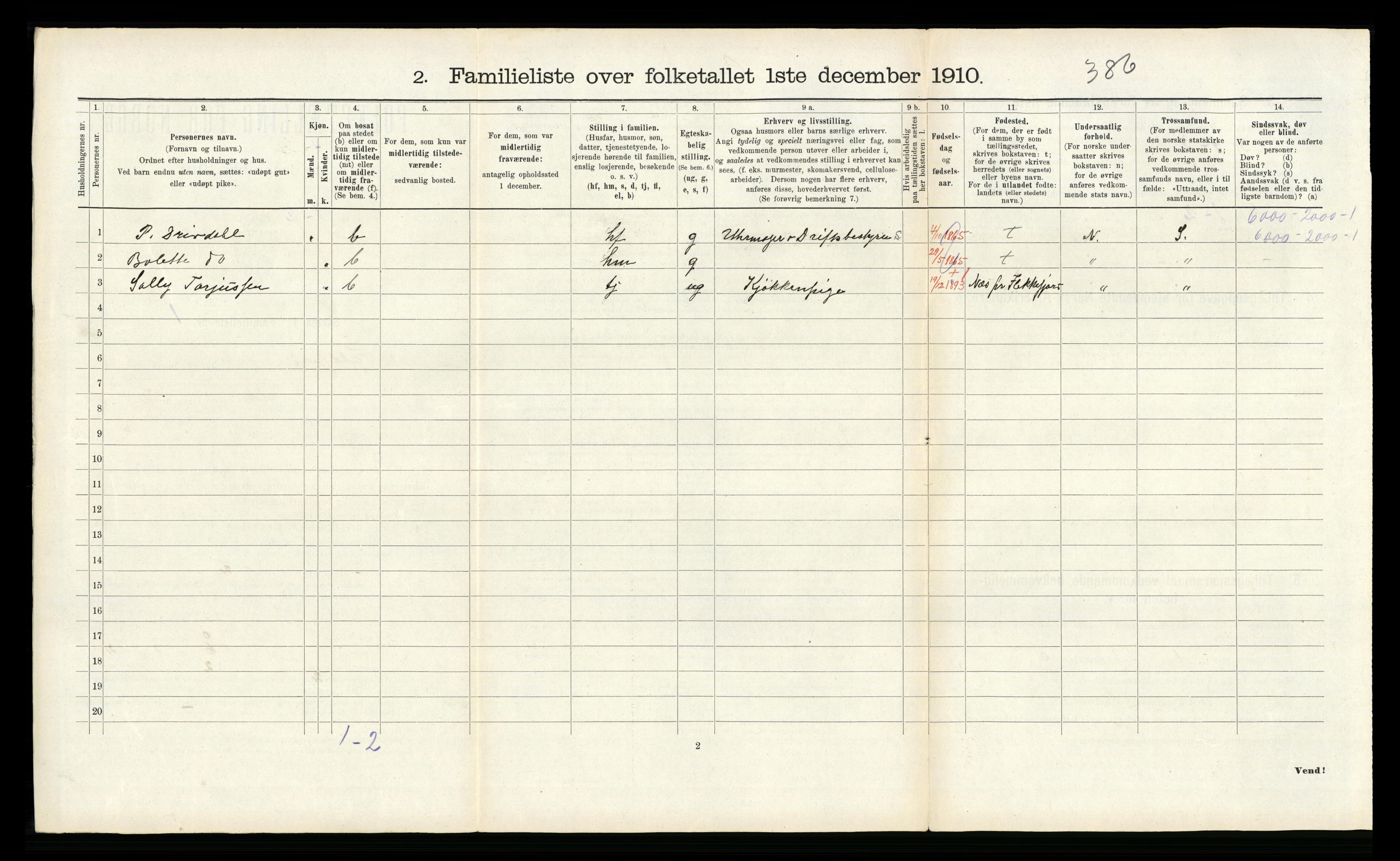 RA, 1910 census for Flekkefjord, 1910, p. 209