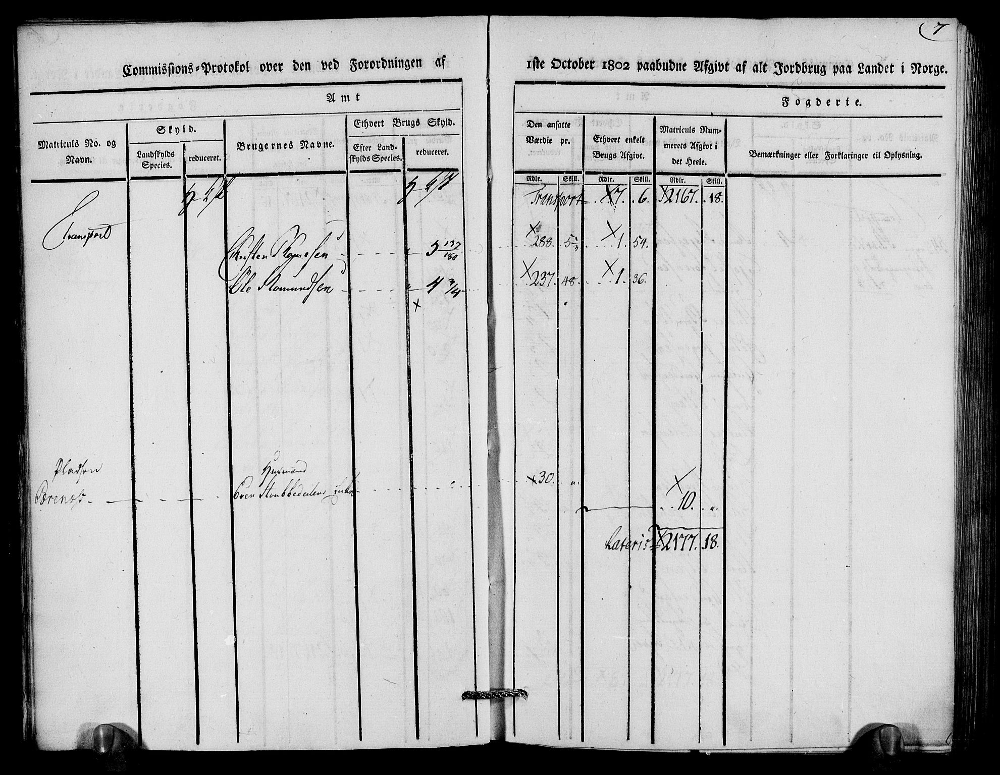 Rentekammeret inntil 1814, Realistisk ordnet avdeling, AV/RA-EA-4070/N/Ne/Nea/L0079: Nedenes fogderi. Kommisjonsprotokoll "Nr. 2", for Strengereid skipreide, 1803, p. 8