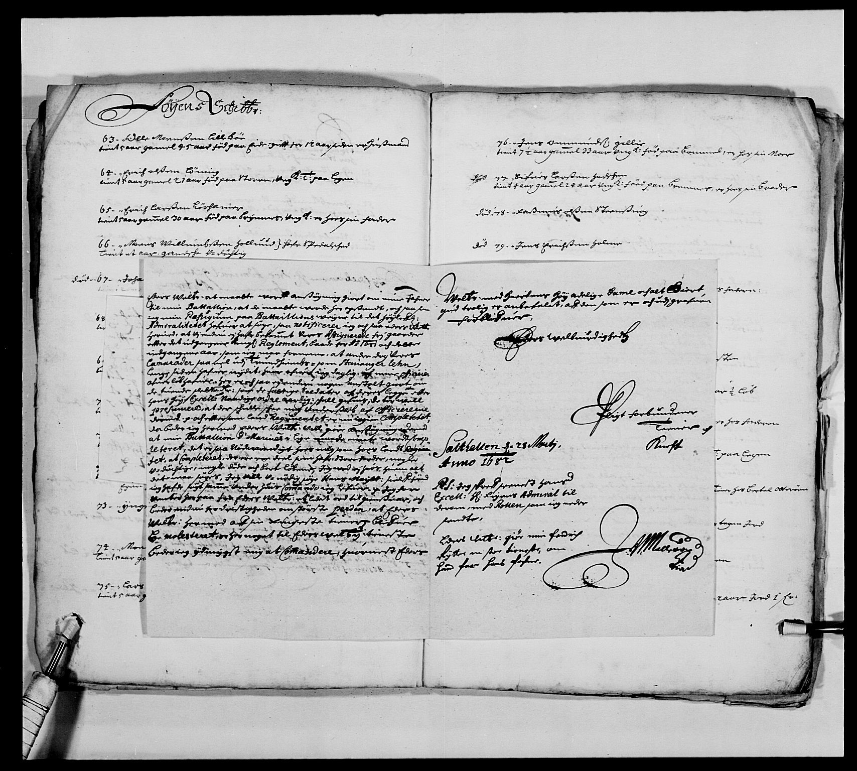 Kommanderende general (KG I) med Det norske krigsdirektorium, AV/RA-EA-5419/E/Ea/L0473: Marineregimentet, 1664-1701, p. 121