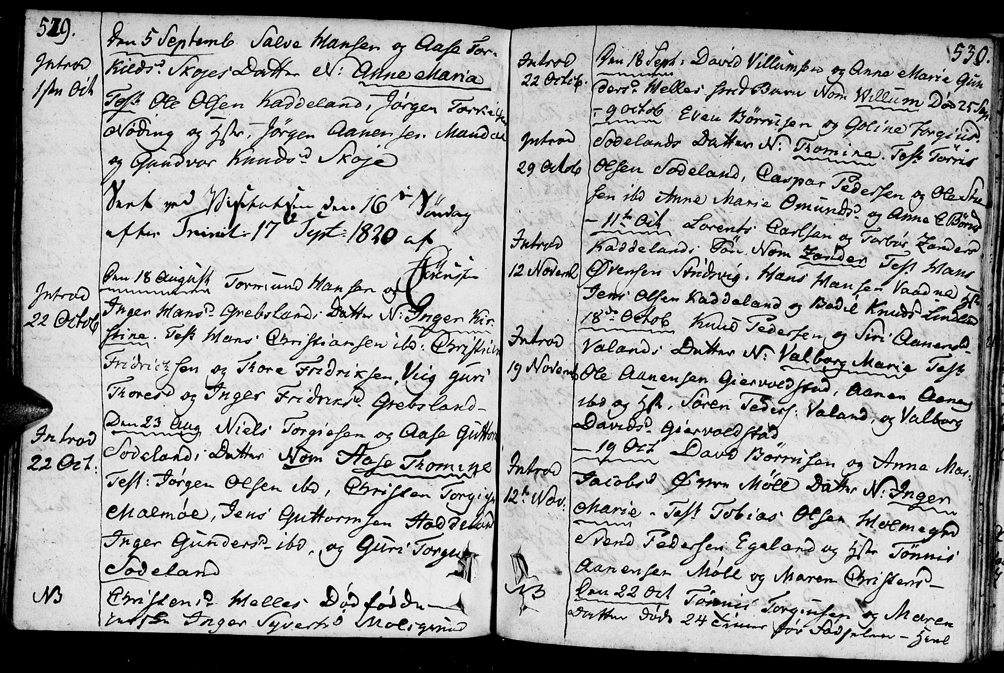 Holum sokneprestkontor, AV/SAK-1111-0022/F/Fa/Faa/L0003: Parish register (official) no. A 3, 1780-1821, p. 529-530