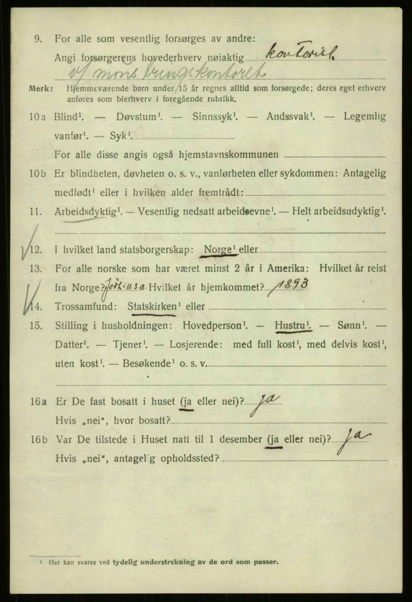 SAB, 1920 census for Bergen, 1920, p. 240829