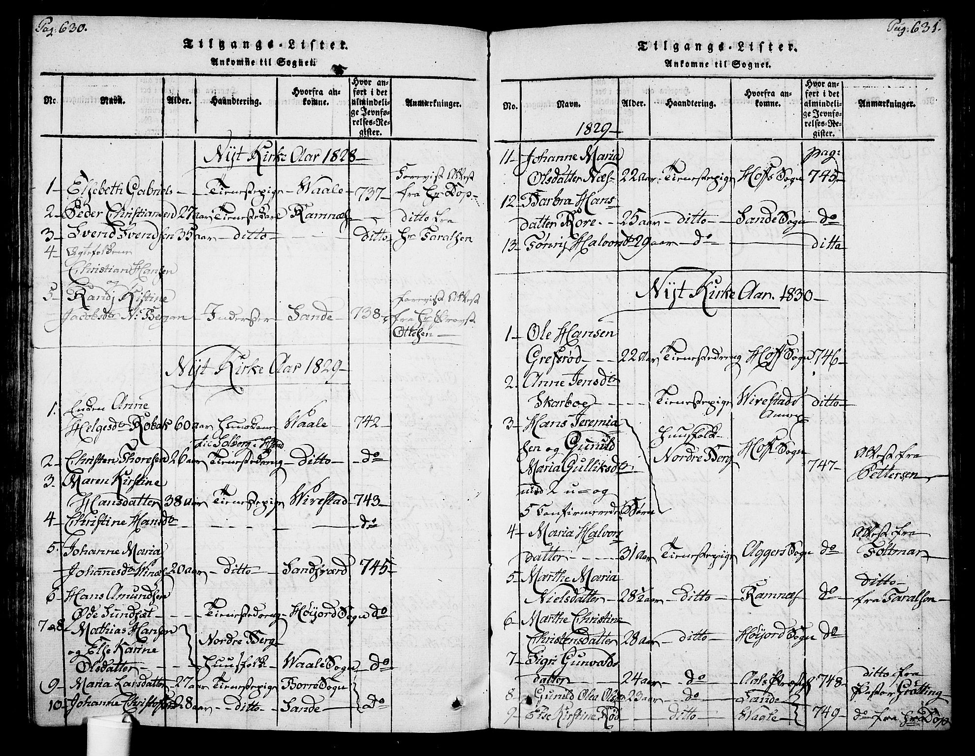 Botne kirkebøker, SAKO/A-340/F/Fa/L0005: Parish register (official) no. I 5, 1814-1836, p. 630-631