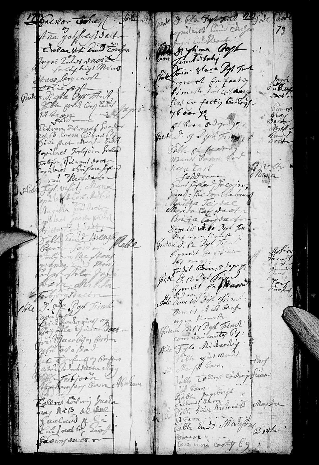 Etne sokneprestembete, SAB/A-75001/H/Haa: Parish register (official) no. A 1, 1715-1741, p. 73