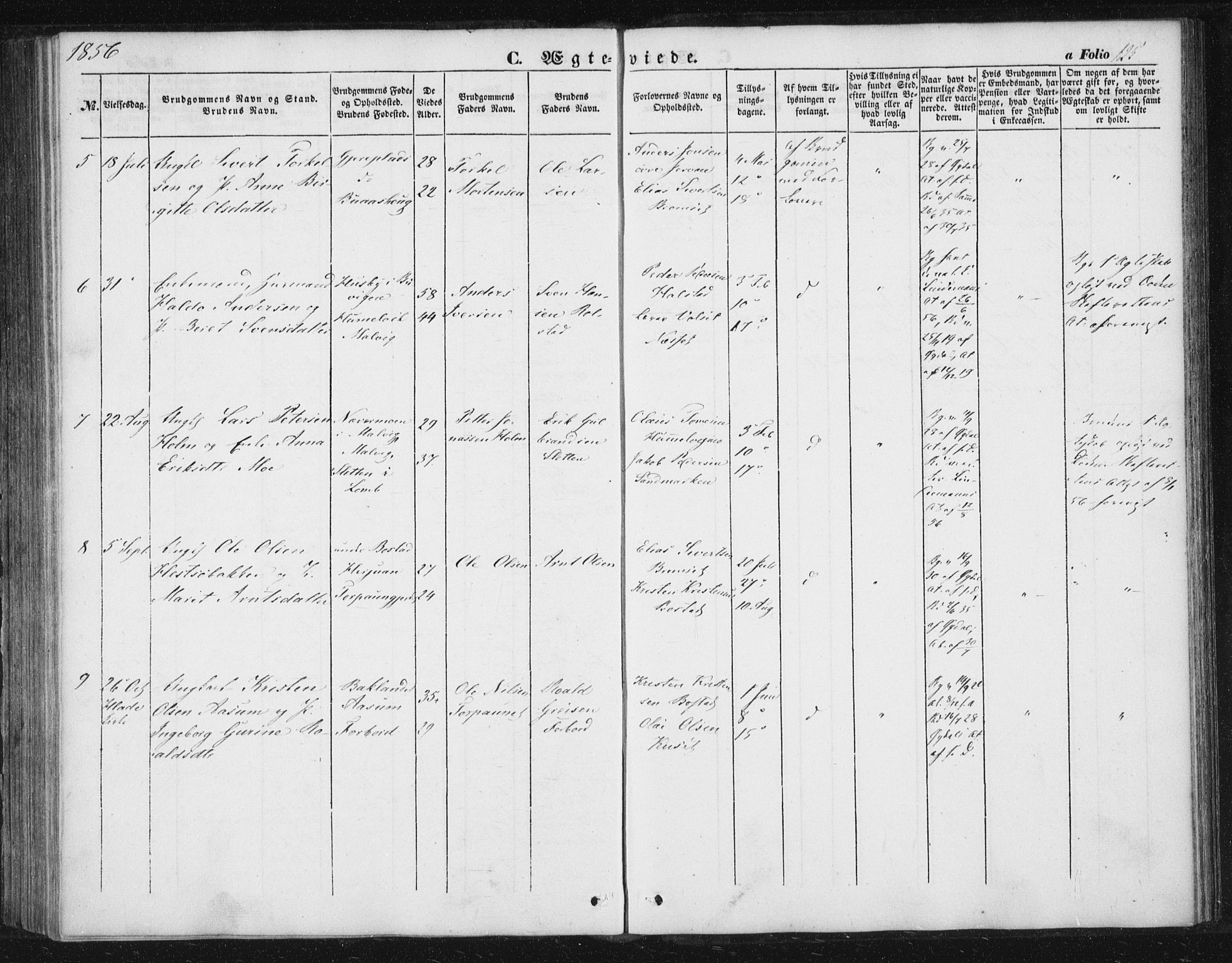 Ministerialprotokoller, klokkerbøker og fødselsregistre - Sør-Trøndelag, AV/SAT-A-1456/616/L0407: Parish register (official) no. 616A04, 1848-1856, p. 125