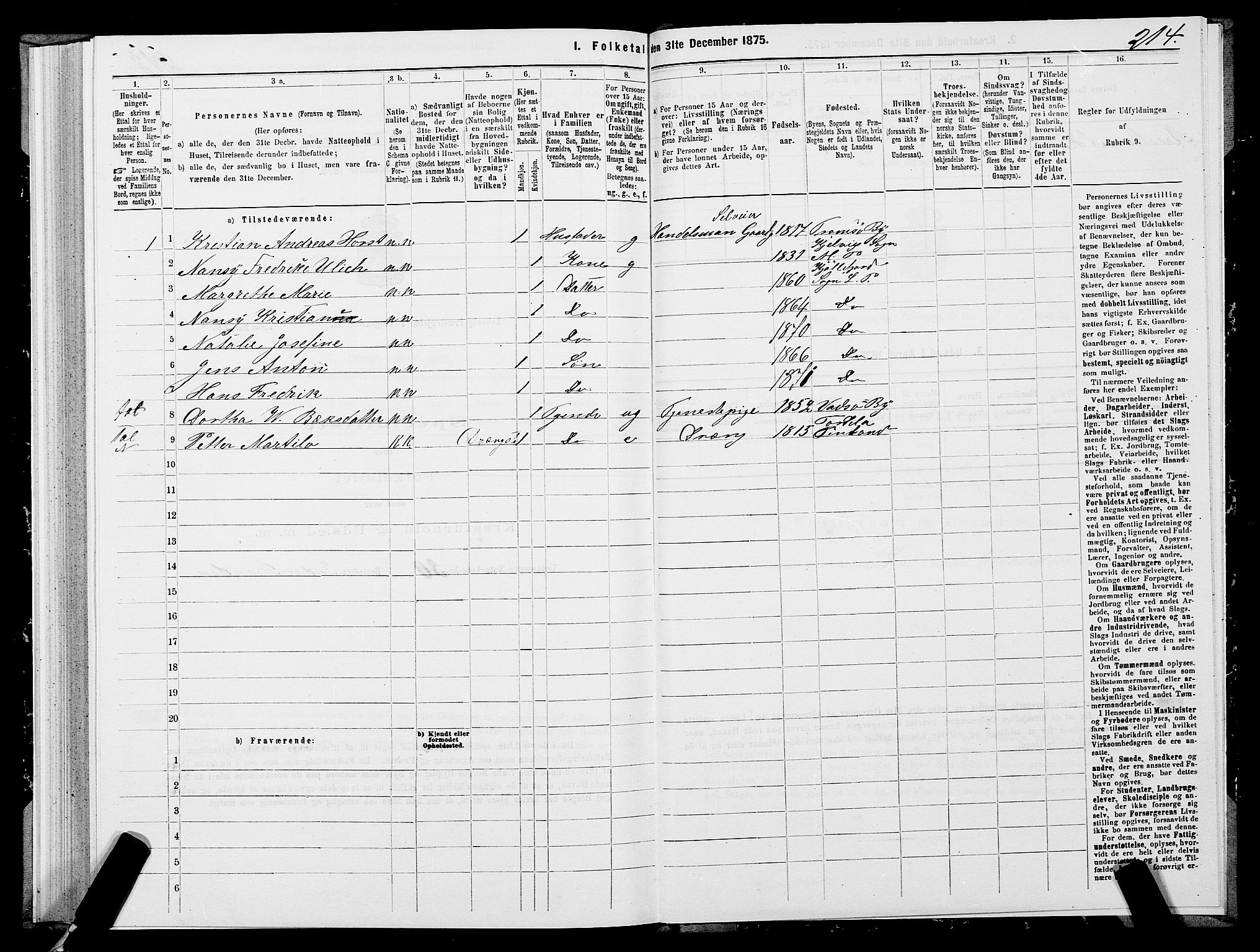 SATØ, 1875 census for 2022P Lebesby, 1875, p. 1214