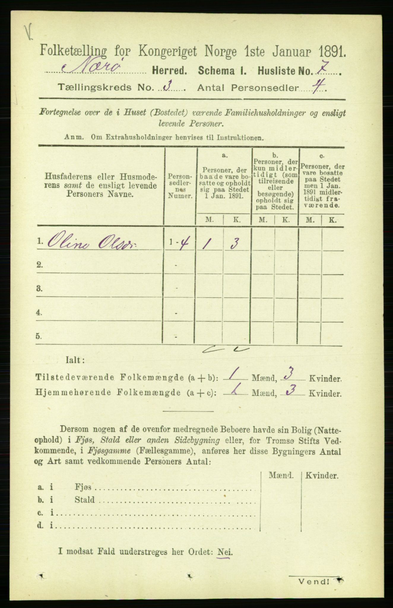 RA, 1891 census for 1751 Nærøy, 1891, p. 1223